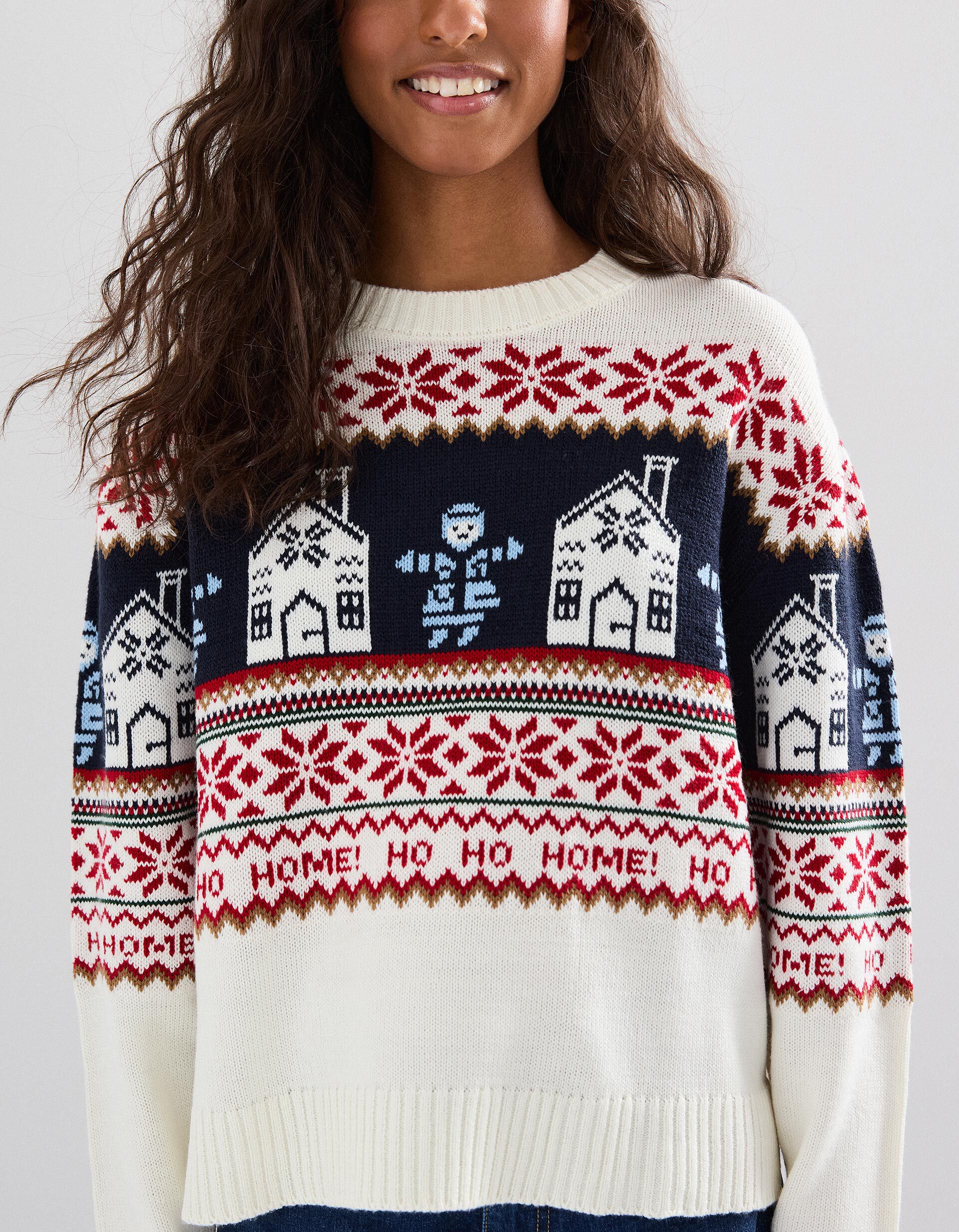 Comprar Online Camisola Malha Natal, Mulher, Bege Claro