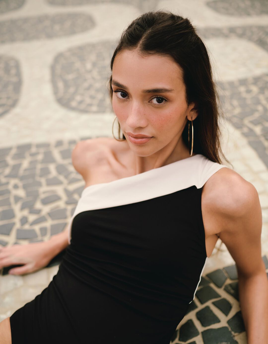 Fato de Banho Assim&eacute;trico, Mulher, Preto