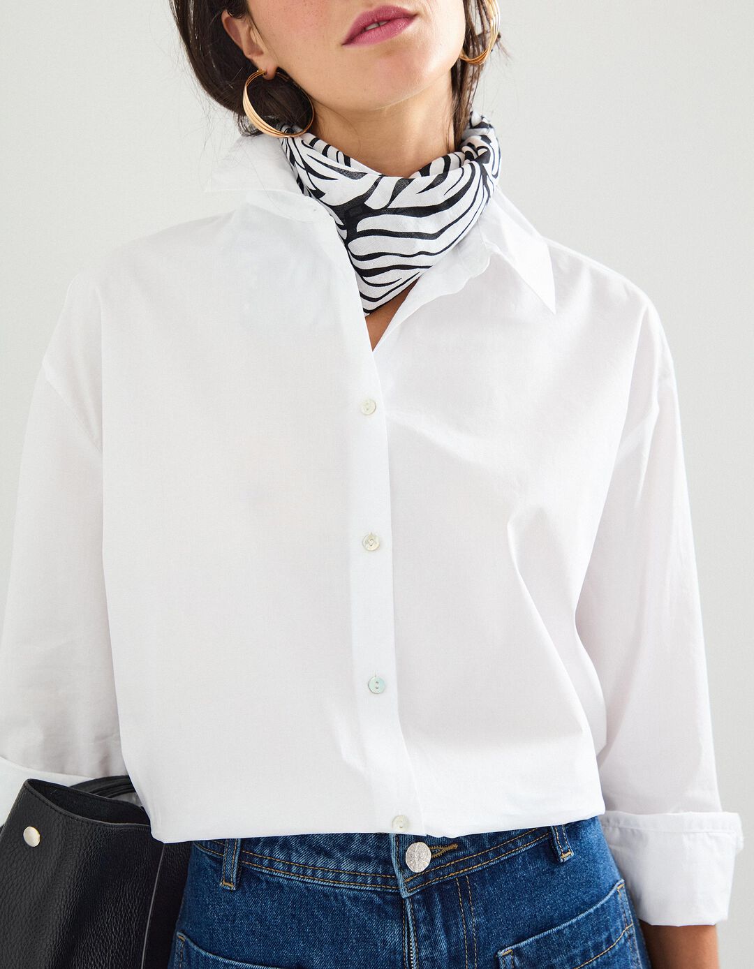 Camisa Poplin, Mulher, Branco