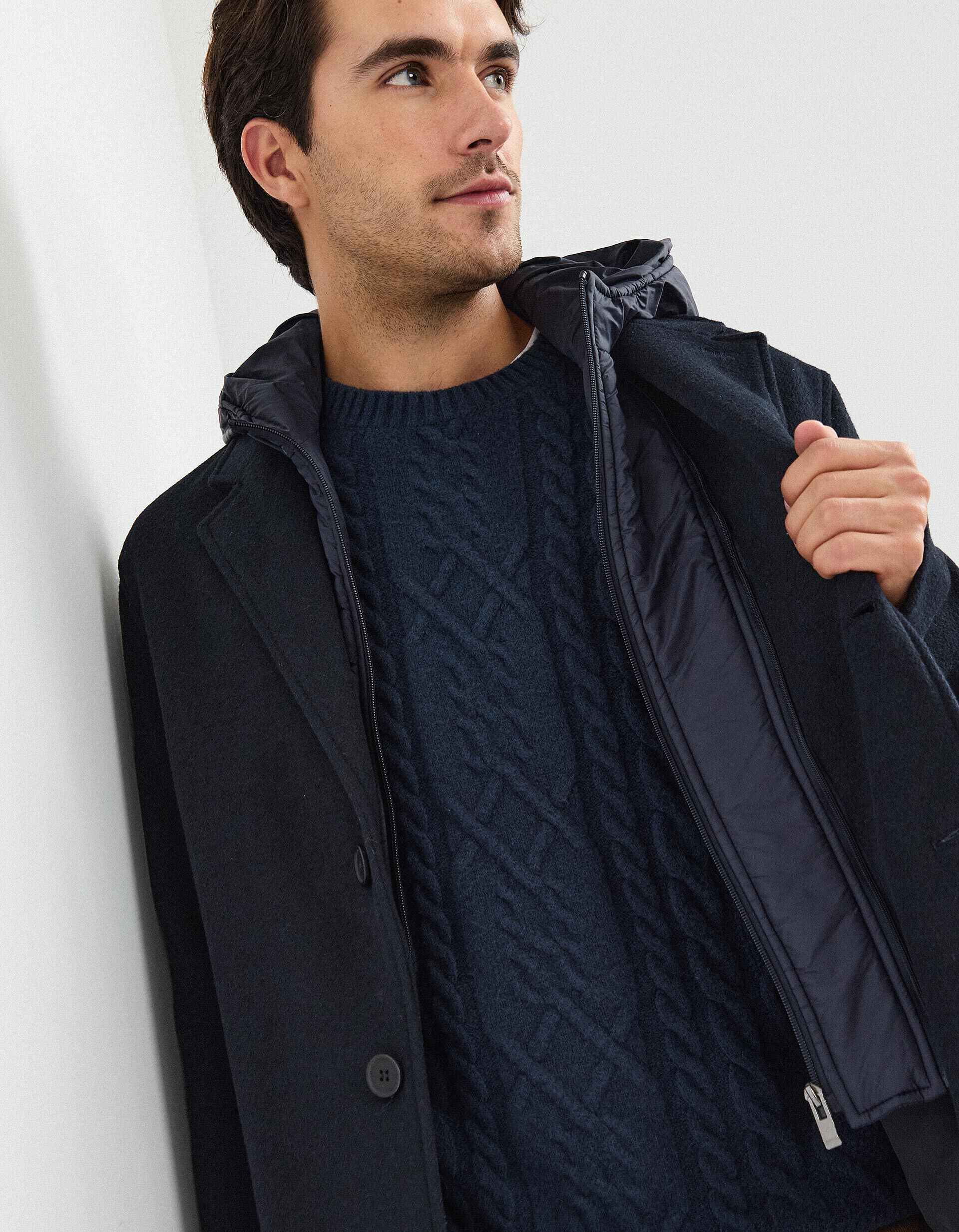 Comprar Online Sobretudo com Capuz, Homem, Azul Escuro