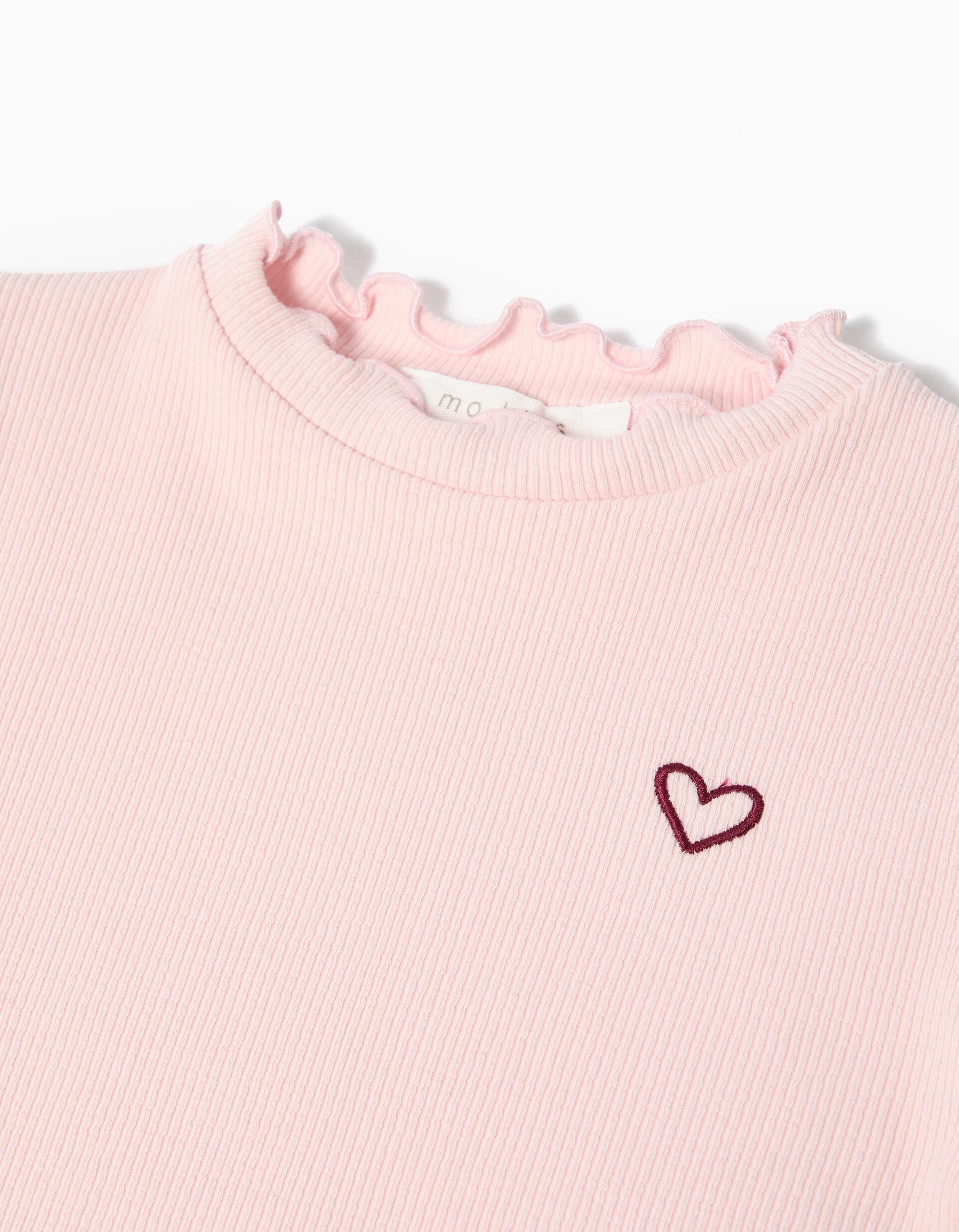 Comprar Online T-shirt de Manga Comprida, Menina, Rosa Claro