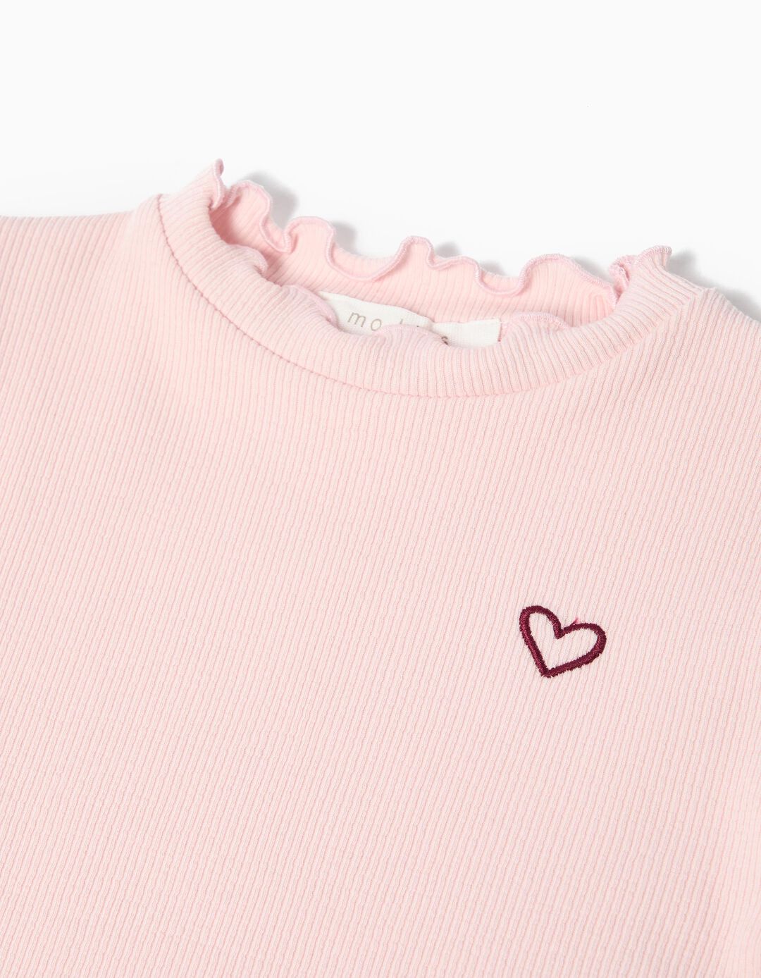 T-shirt de Manga Comprida, Menina, Rosa Claro