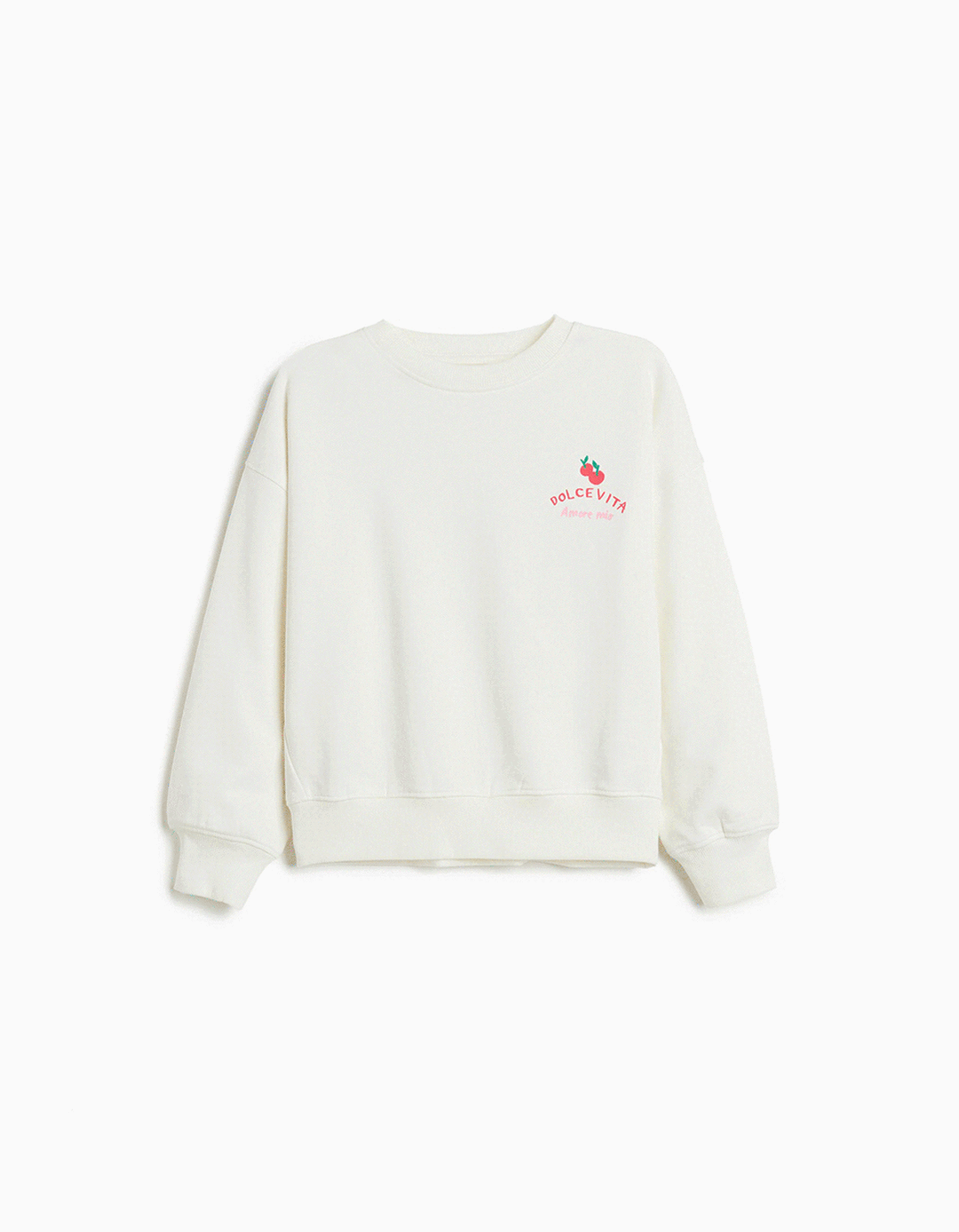 Sweatshirt de Felpa, Menina, Branco