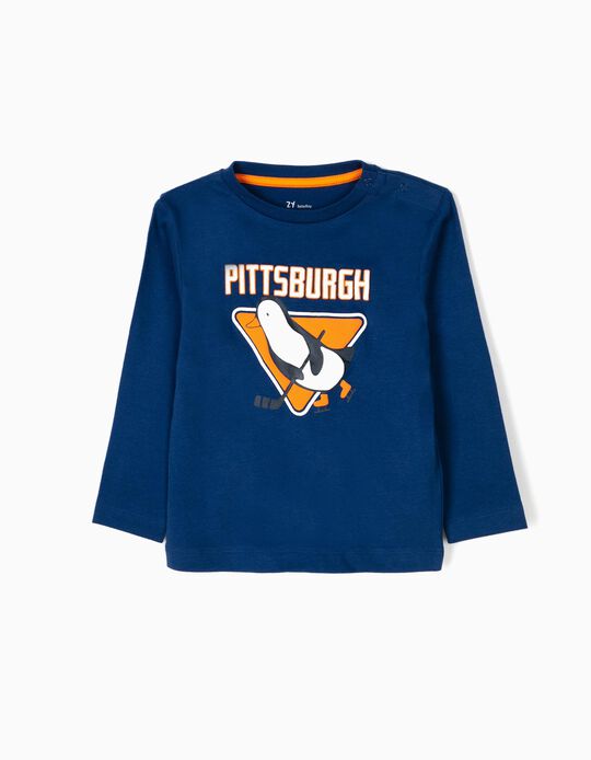 Long-sleeved top, Blue Penguin