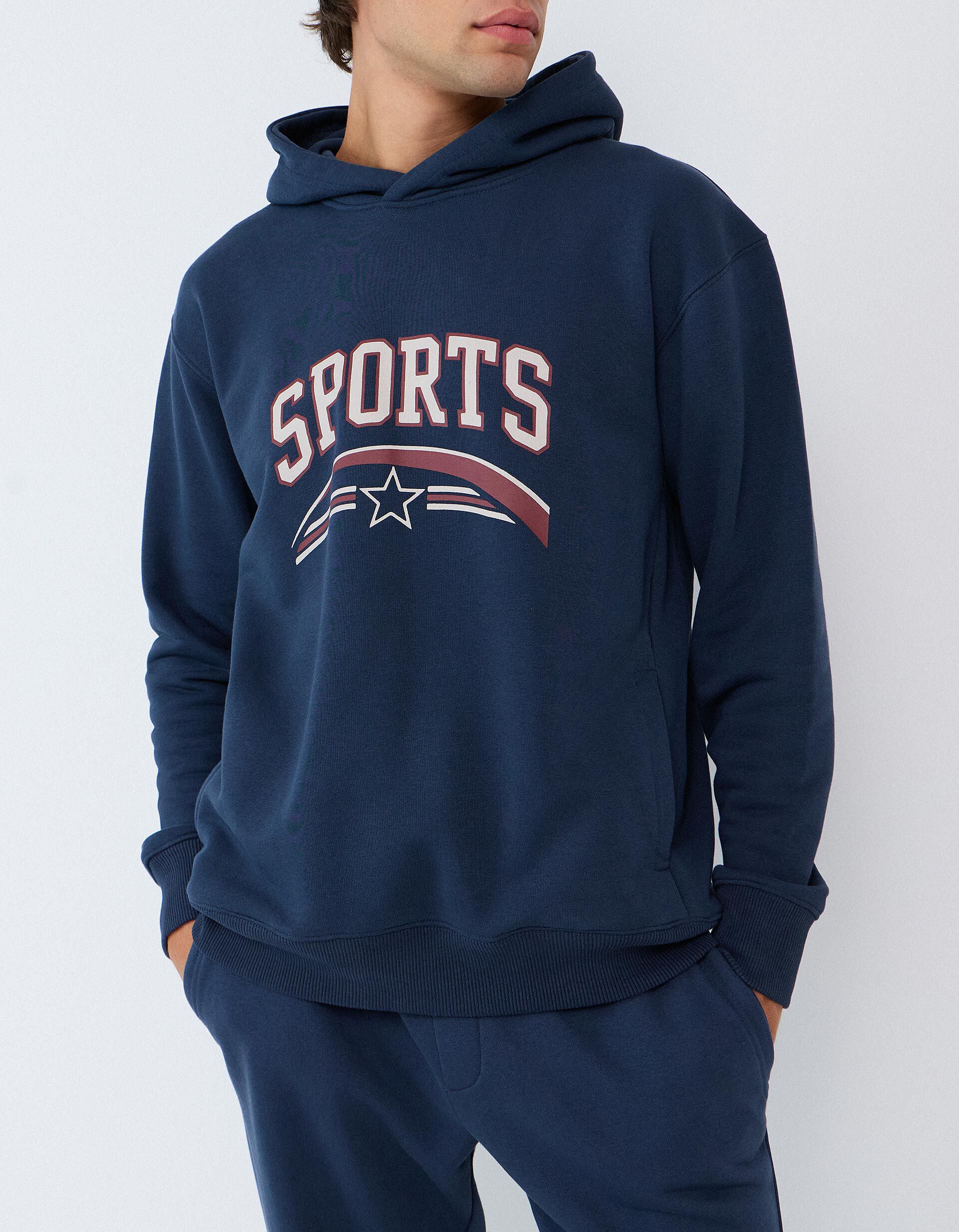 Comprar Online Sweatshirt De Felpa Estampada, Homem, Azul