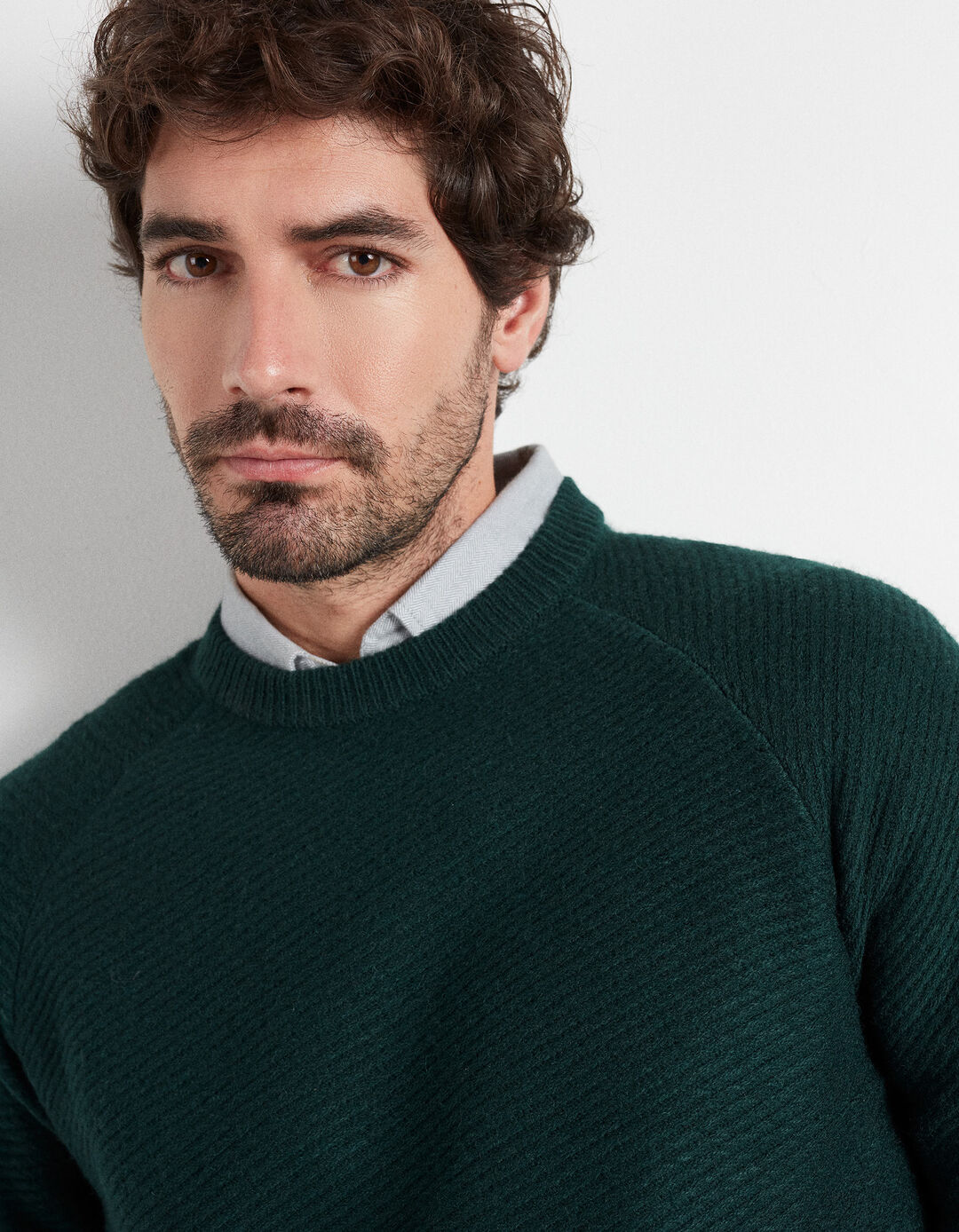 Wool Blend Sweater, Men, Green