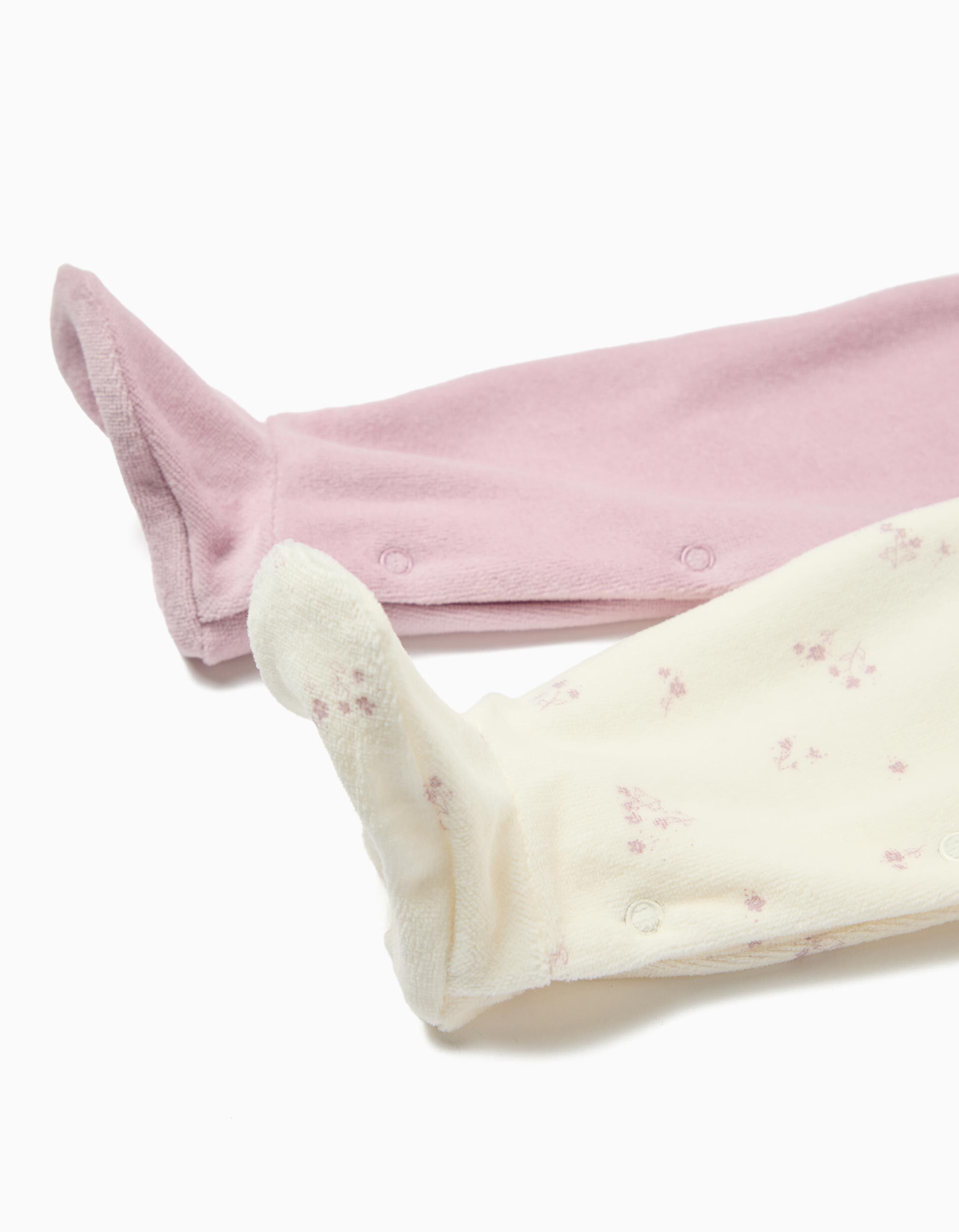 Comprar Online Pack 2 Babygrows Veludo, Rec&eacute;m-Nascido, Lil&aacute;s Claro