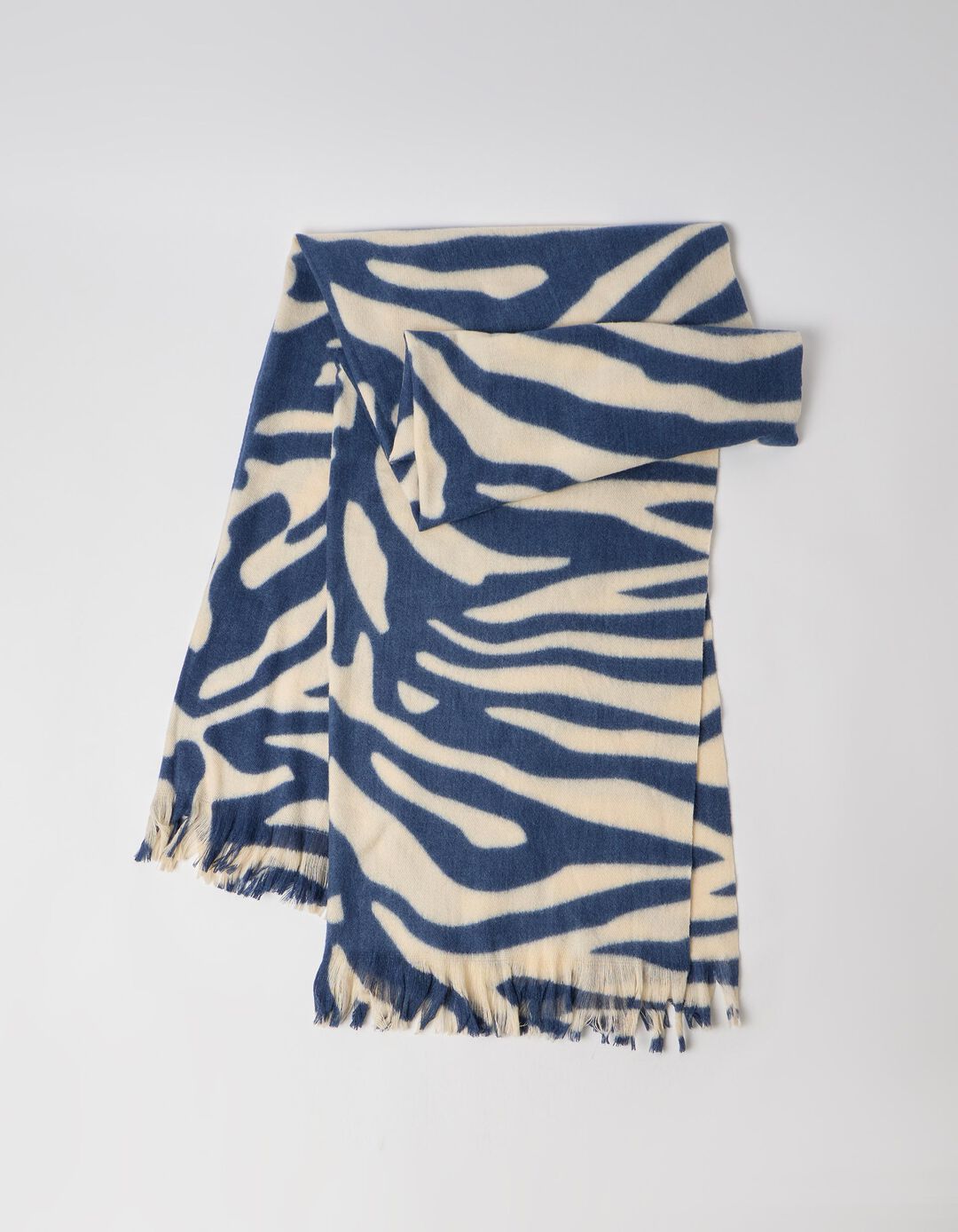 Len&ccedil;o Animal Print, Mulher, Azul
