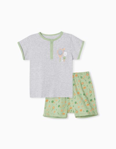 Pijama Manga Curta e Calções, Bebé Menino, Multicor