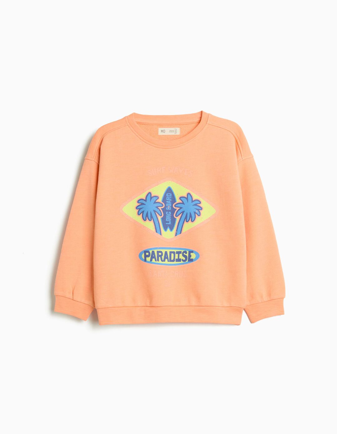 Sweatshirt Estampada, Menino, Laranja Claro