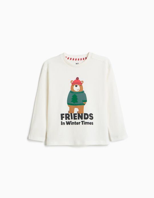 Comprar Online T-shirt Manga Comprida, Menino, Branco