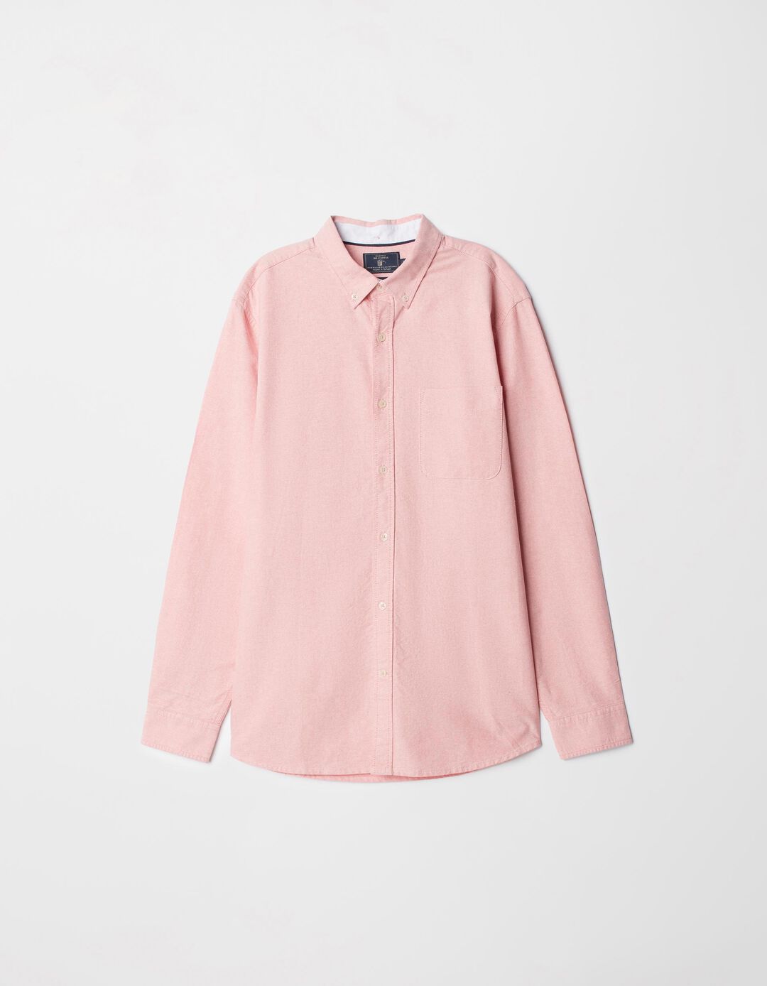 Camisa de Manga Comprida Oxford, Homem, Rosa Claro