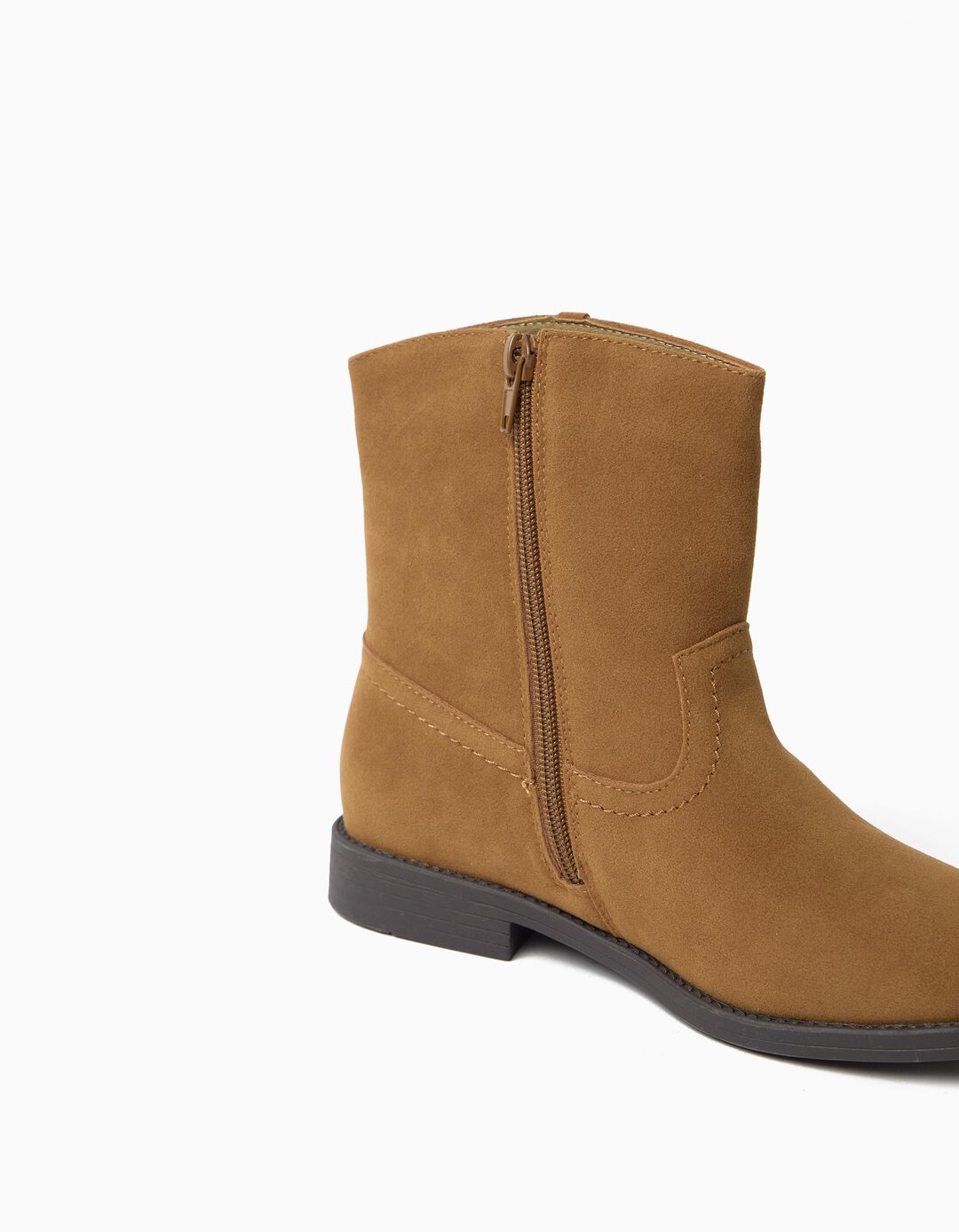 Botas Com Franjas, Menina, Bege Escuro
