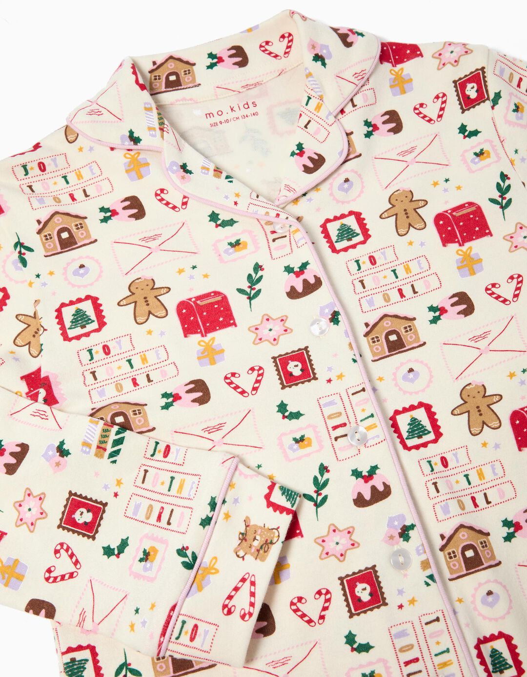 Pijama de Natal, Menina, Bege 