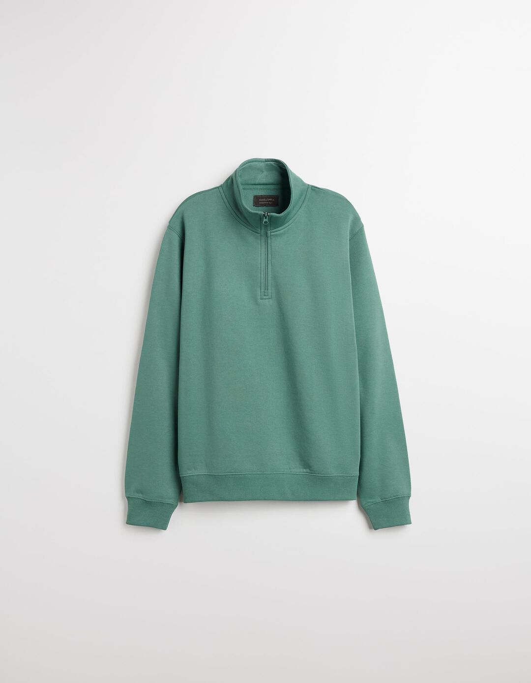 Sweatshirt com Fecho, Homem, Verde Escuro