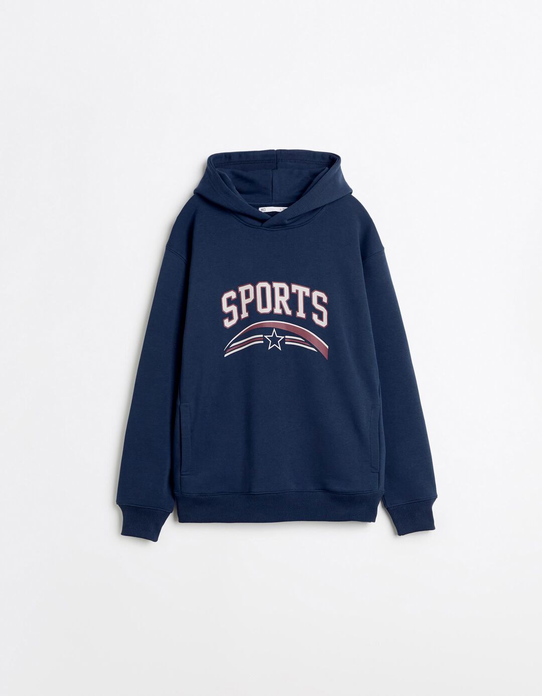 Sweatshirt De Felpa Estampada, Homem, Azul