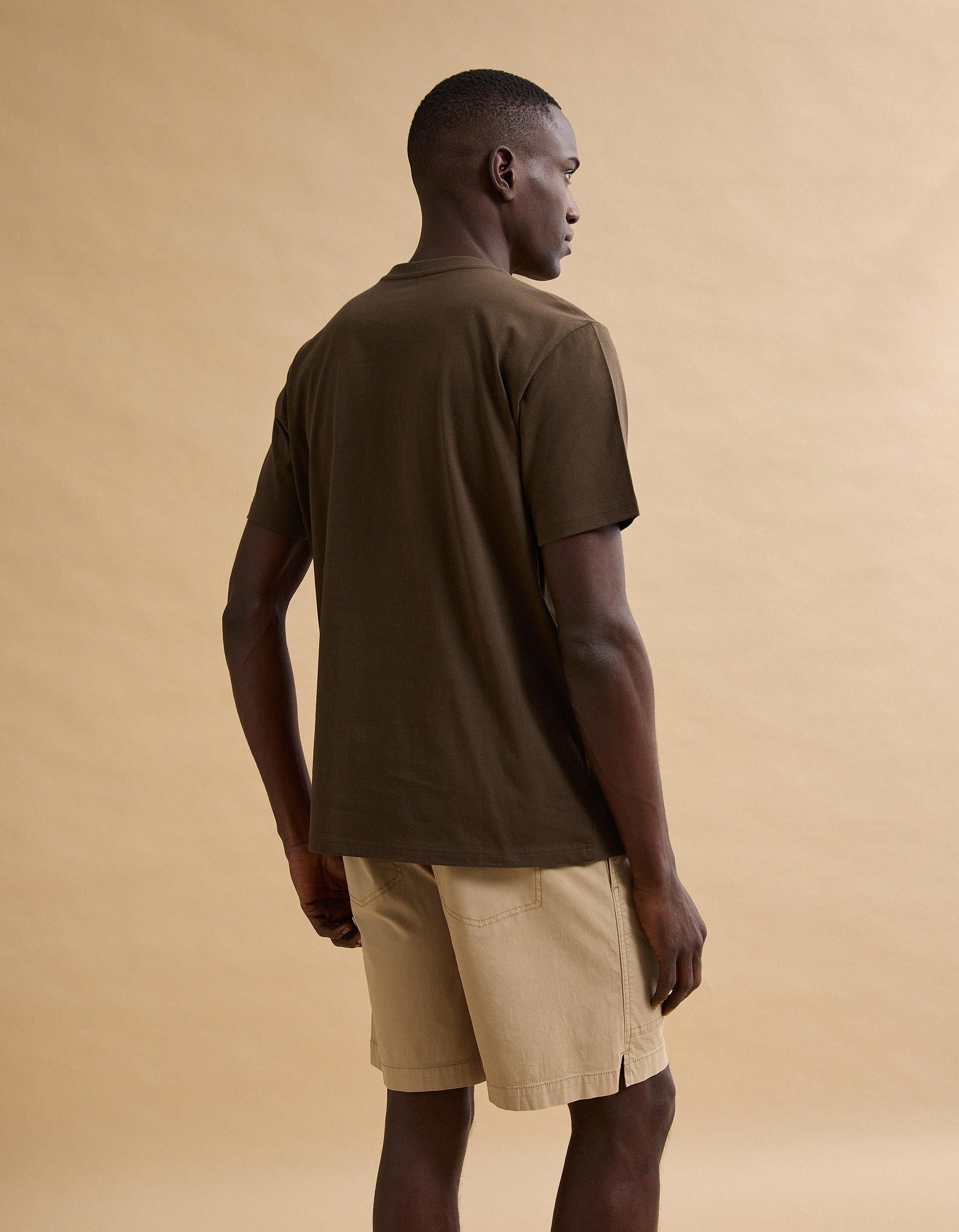 Comprar Online T-shirt Jersey Estampada, Homem, Castanho