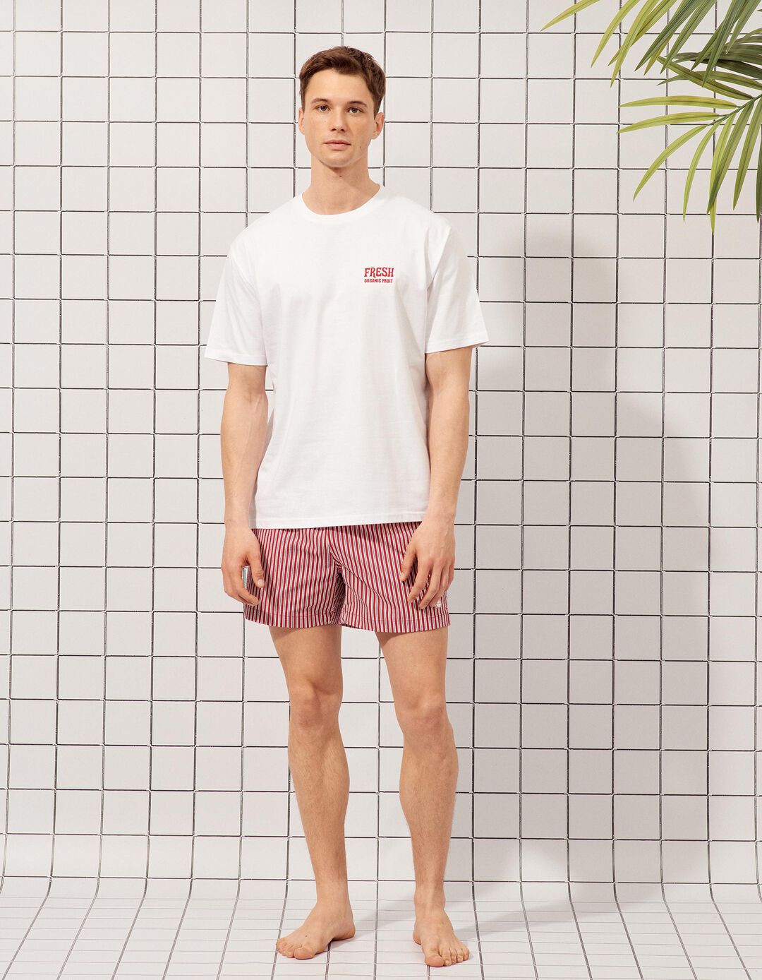 T-shirt Estampada, Homem, Branco