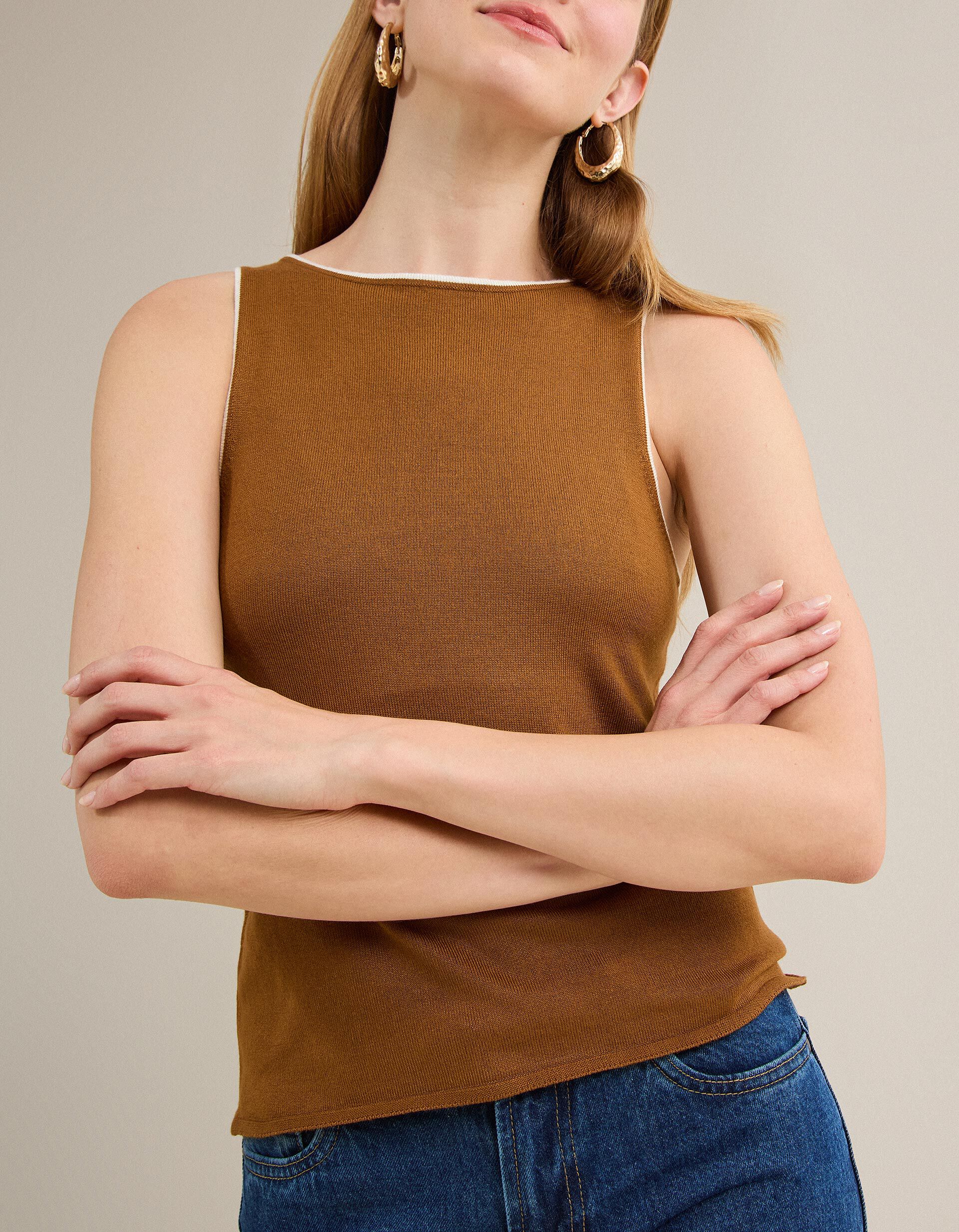 Comprar Online Tank Top, Mulher, Castanho Claro