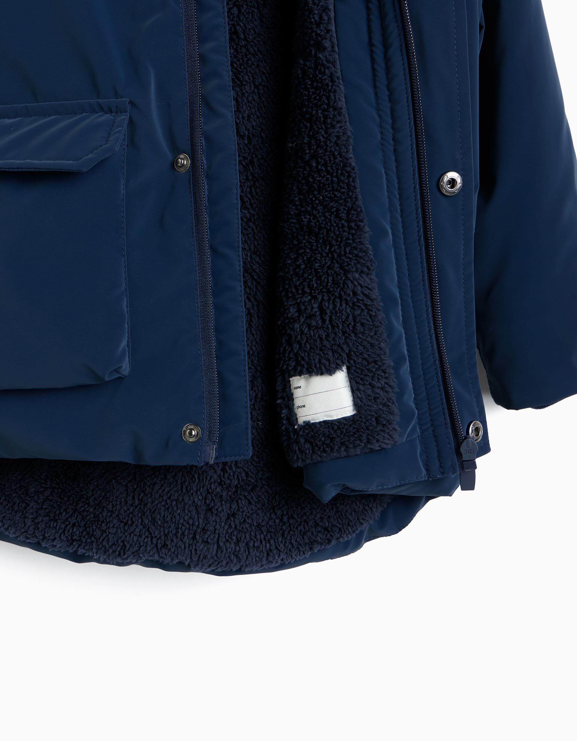 Comprar Online Casaco Acolchoado Com Capuz, Menino, Azul Escuro