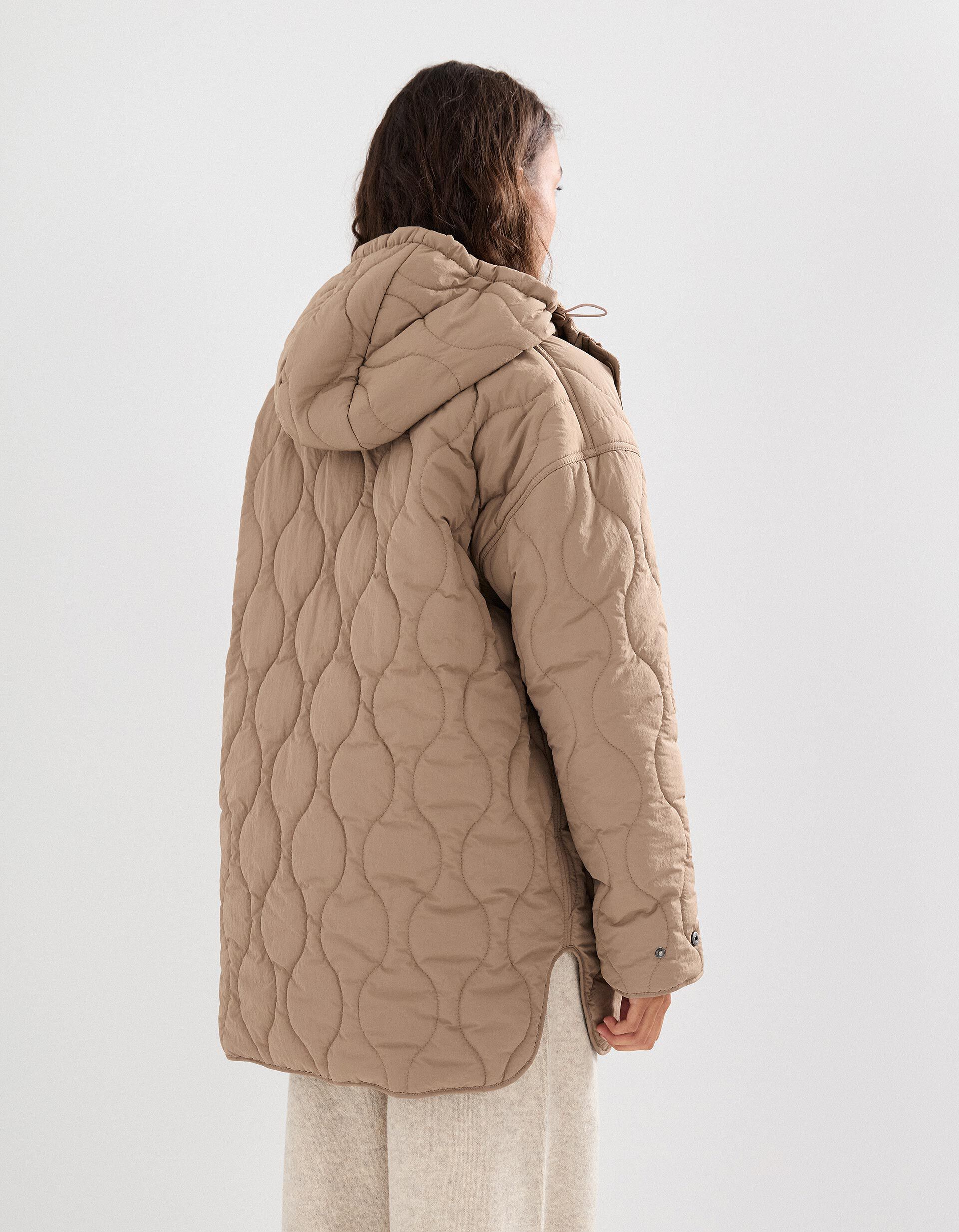 Comprar Online Parka Acolchoada, Mulher, Bege Escuro