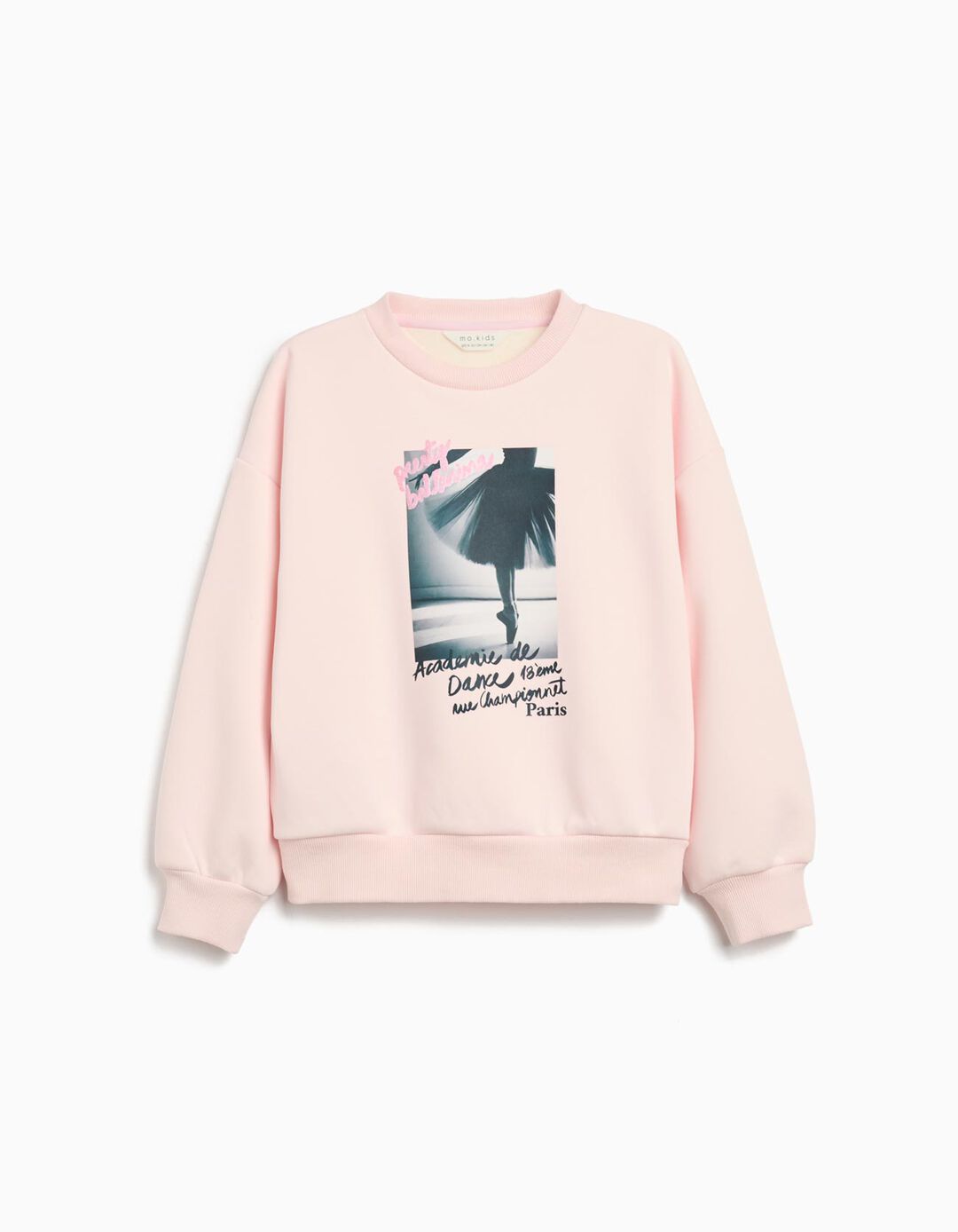 Sweatshirt de Felpa, Menina, Rosa Claro
