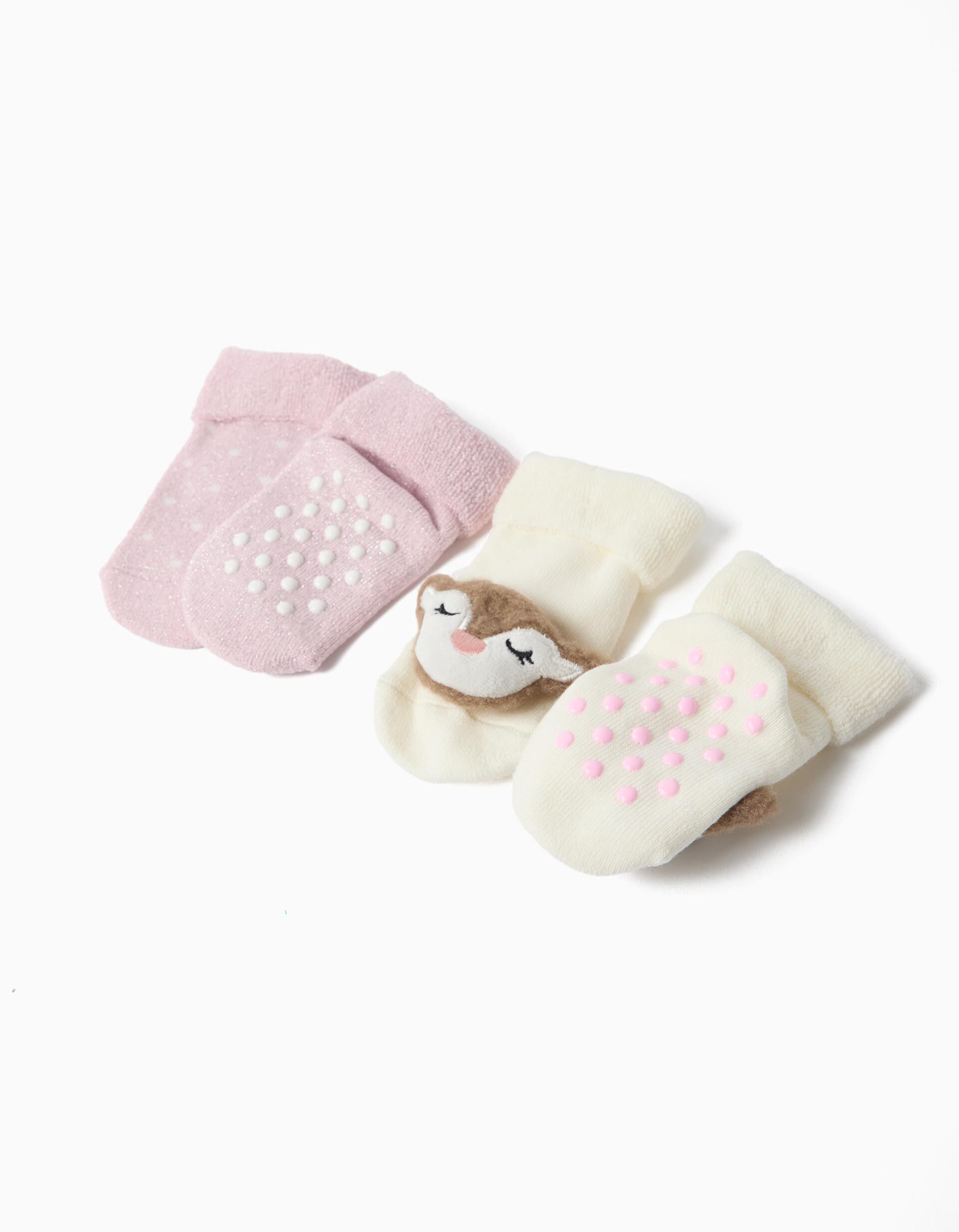 Comprar Online Pack 2 Pares De Meias Natal, Menina, Cru