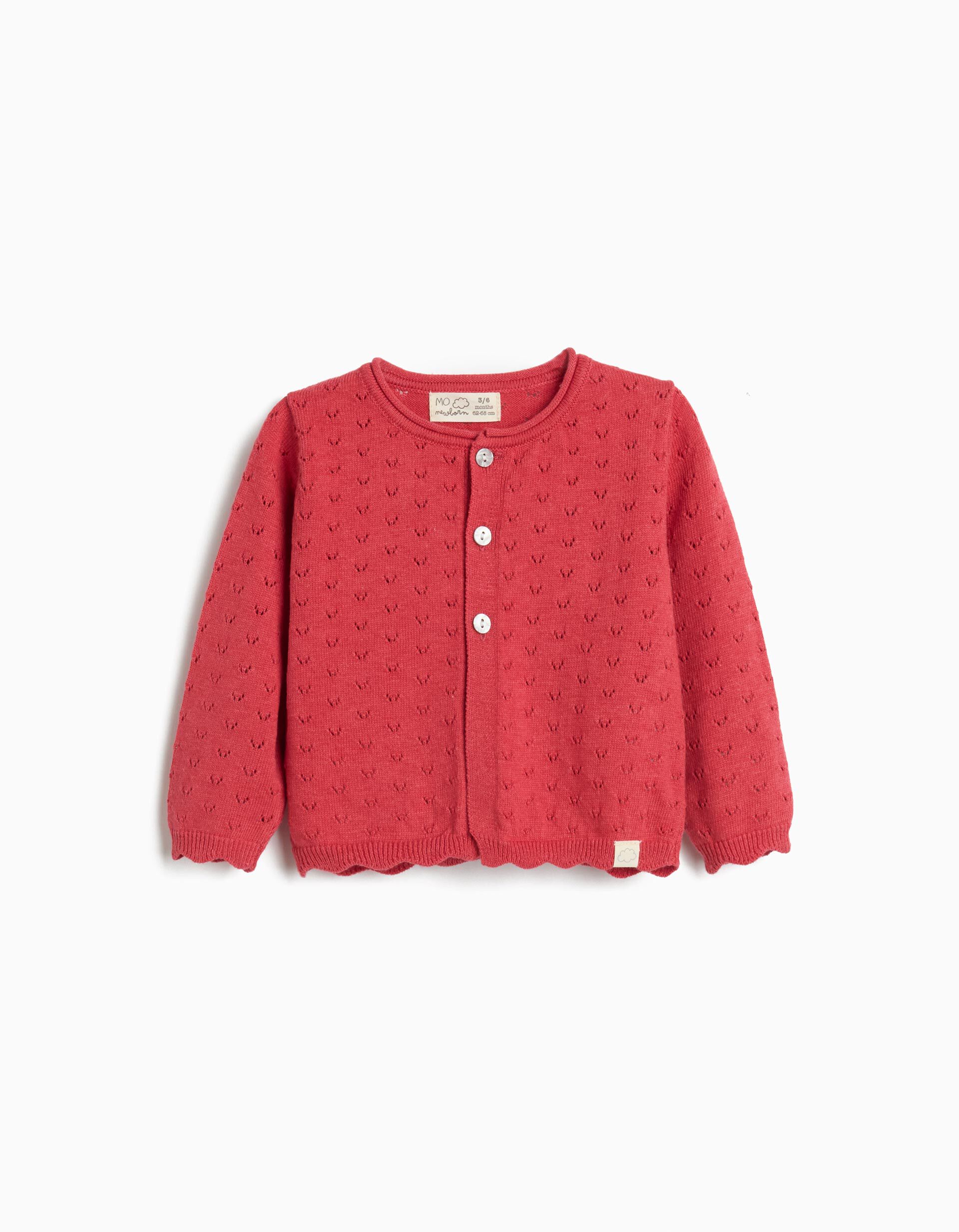 Comprar Online Casaco de Malha, Rec&eacute;m-Nascido, Vermelho