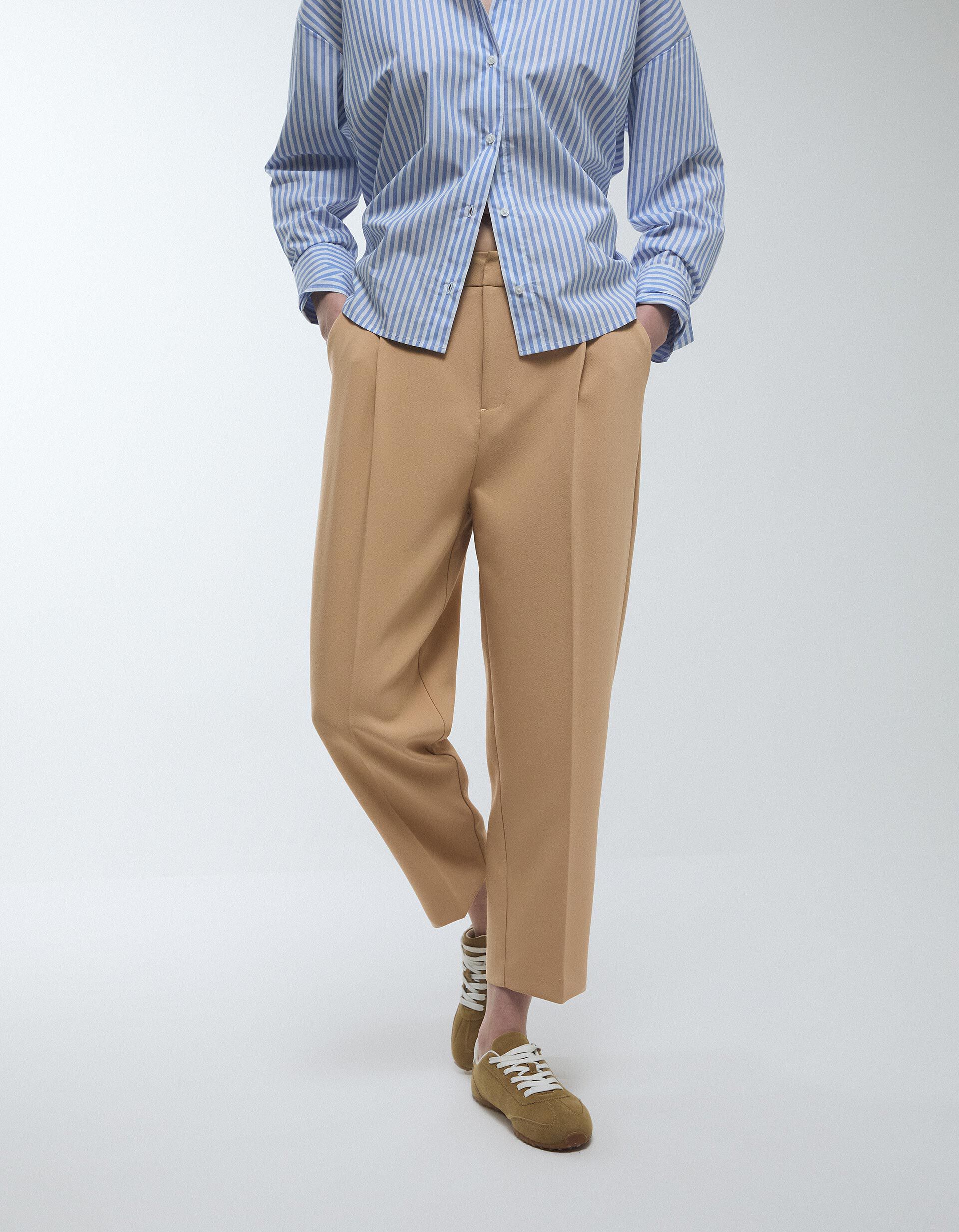 Comprar Online Cal&ccedil;as, Mulher, Bege Escuro