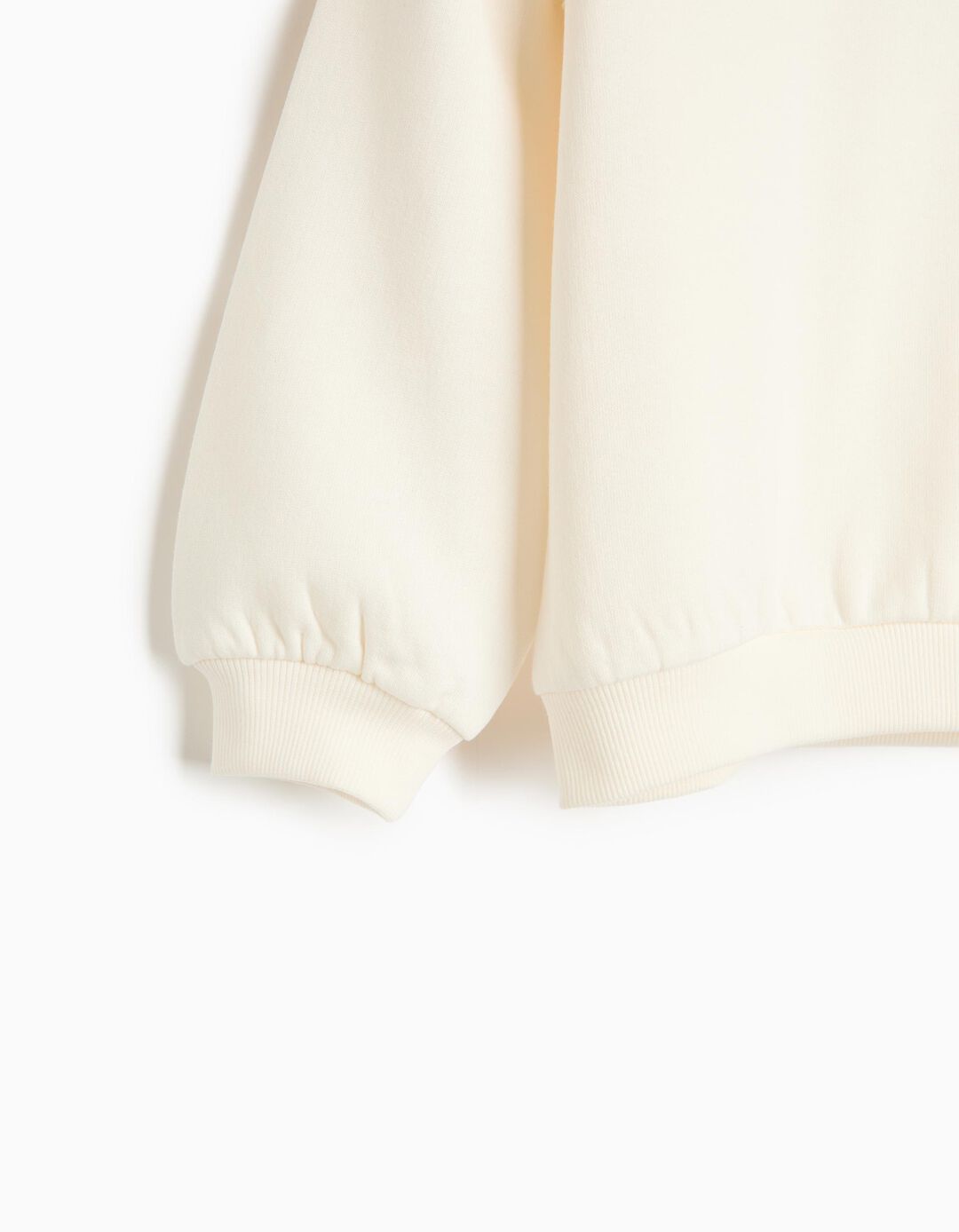 Sweatshirt Com Bordado, Menina, Branco