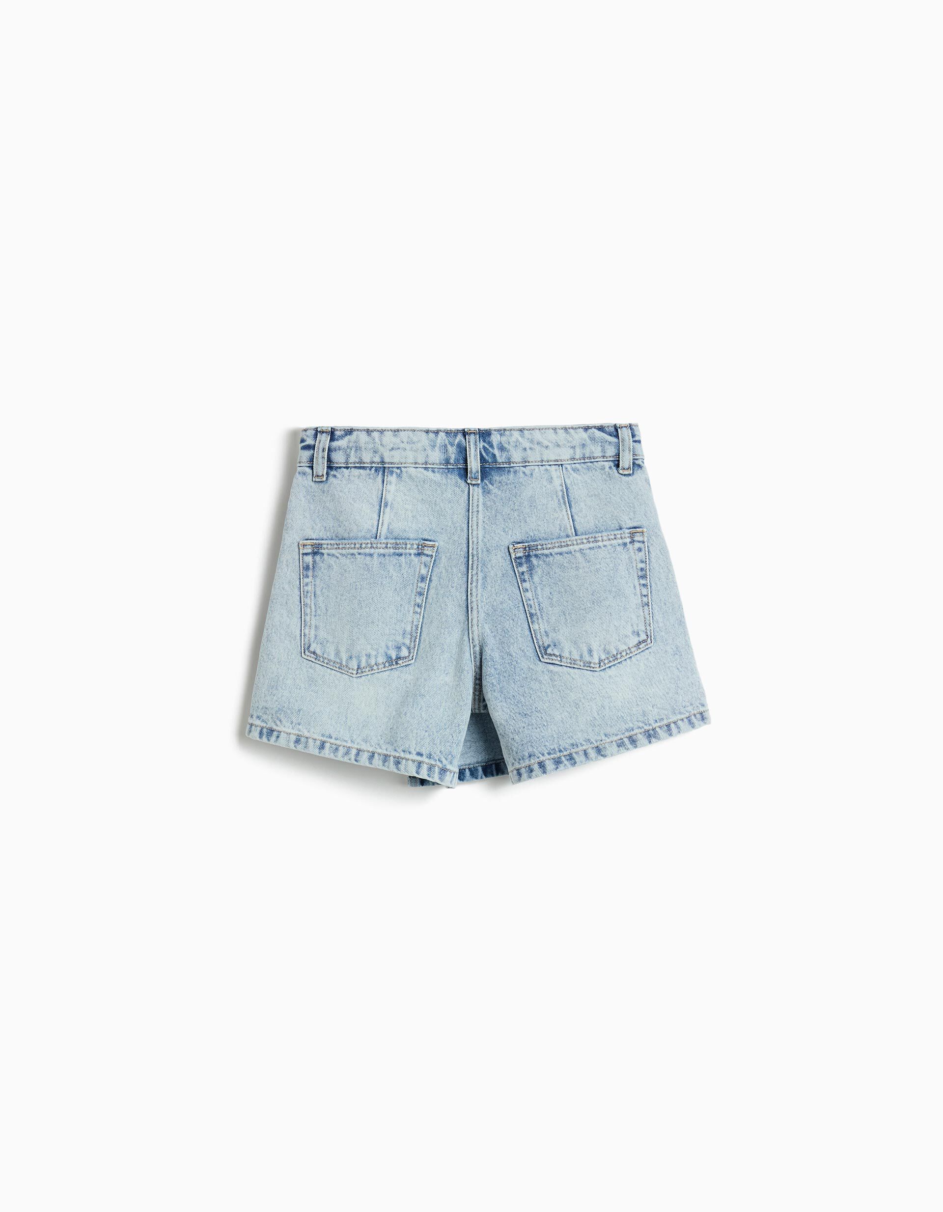 Comprar Online Saia-Cal&ccedil;&atilde;o de Ganga, Menina, Azul Claro