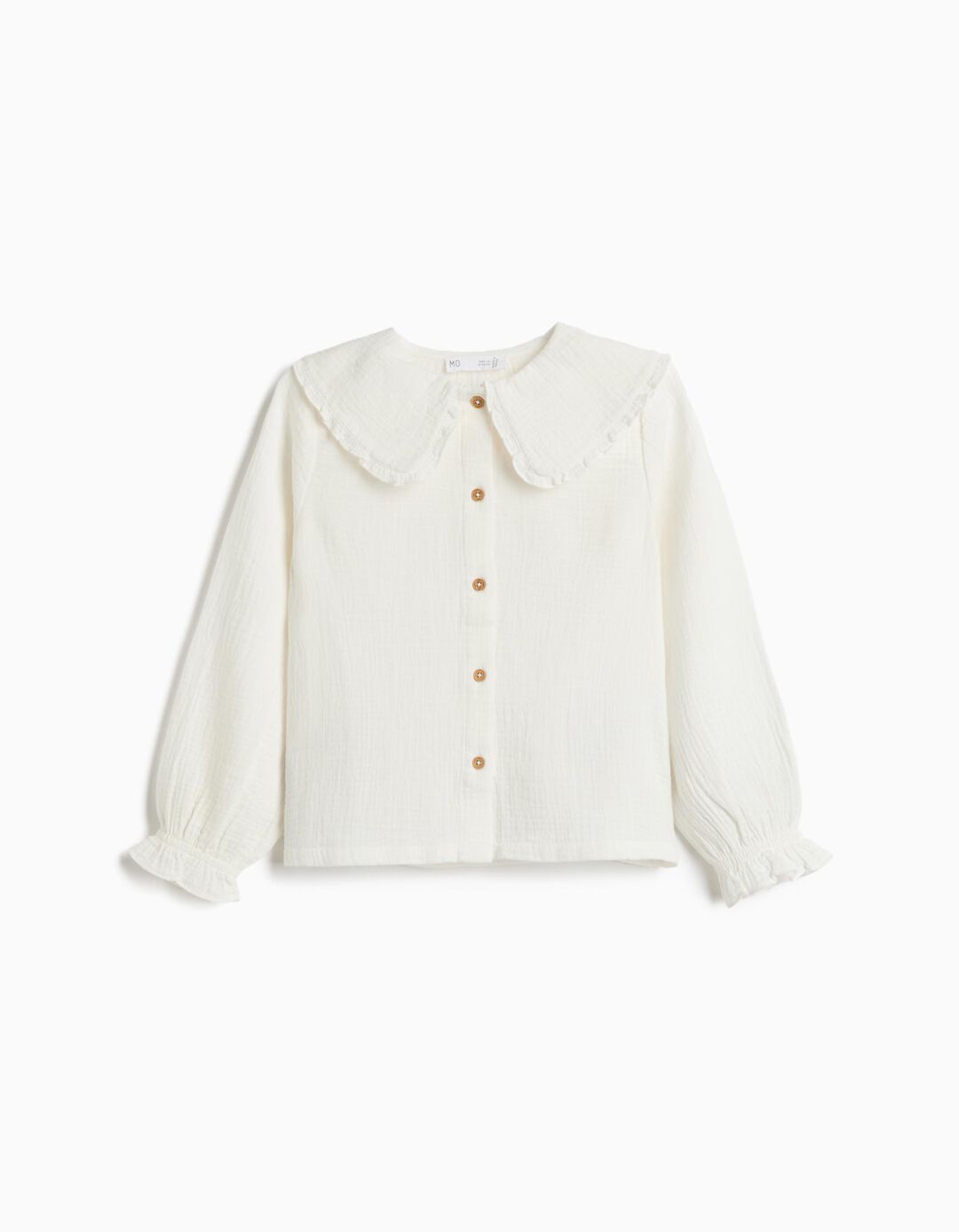 Camisa Com Gola, Menina, Branco