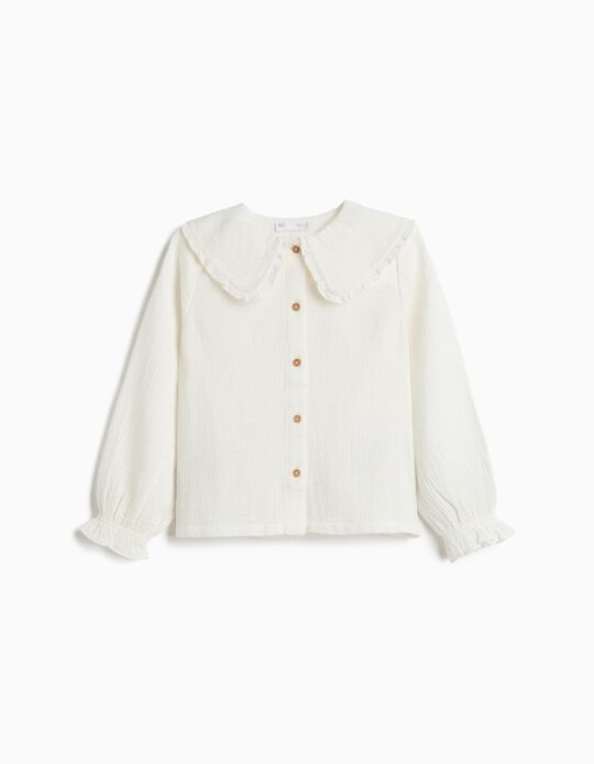 Comprar Online Camisa Com Gola, Menina, Branco