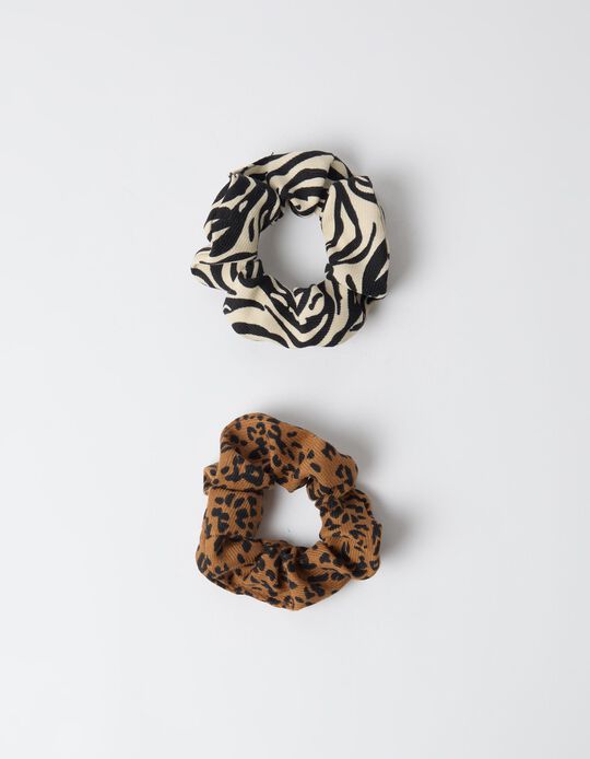 Comprar Online Pack 2 El&aacute;sticos Scrunchies, Mulher, Multicolor