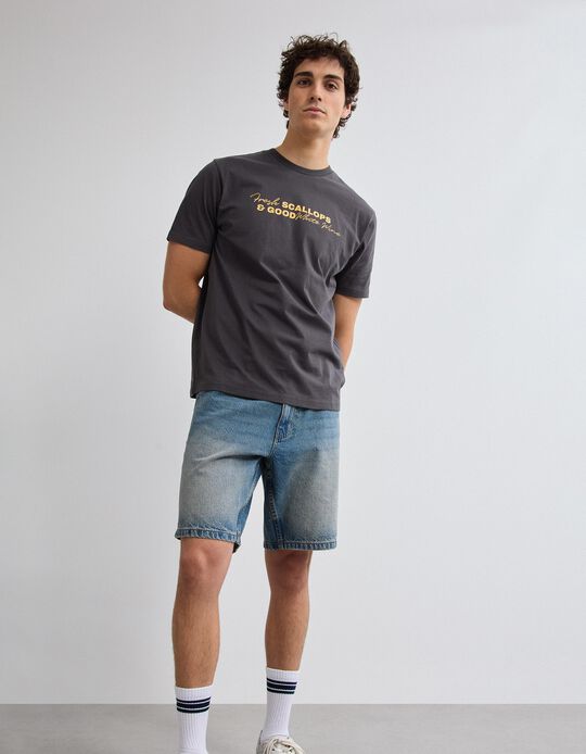 Comprar Online T-shirt Jersey, Homem, Cinzento Escuro