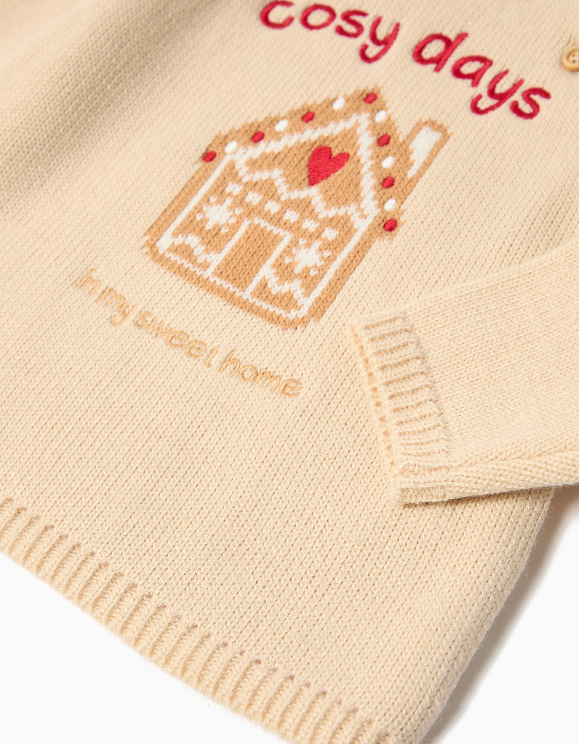 Comprar Online Camisola de Malha, Rec&eacute;m-Nascido, Bege Claro