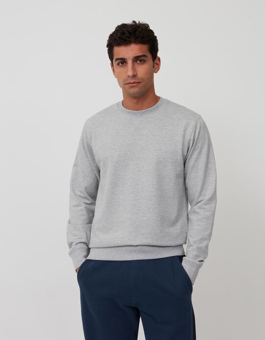 Sweatshirt, Homem, Cinza
