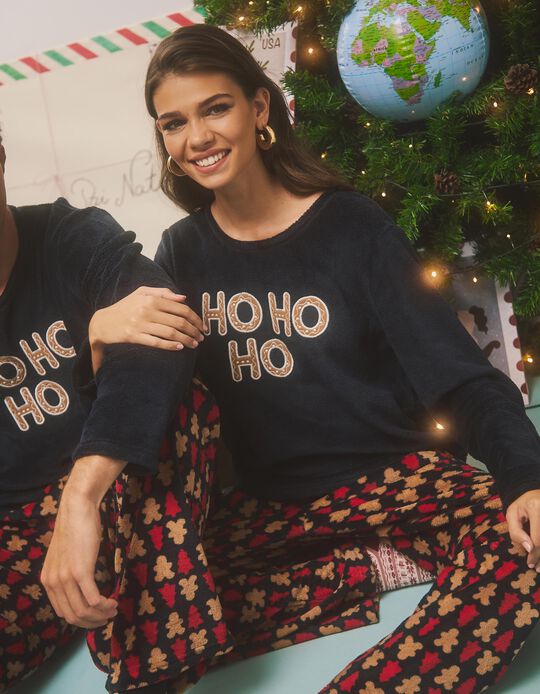 Comprar Online Pijama Polar de Natal, Mulher, Azul Escuro