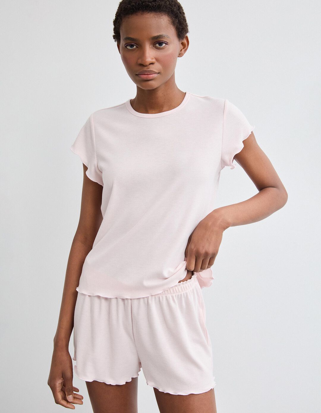 Pijama, Mulher, Rosa Claro