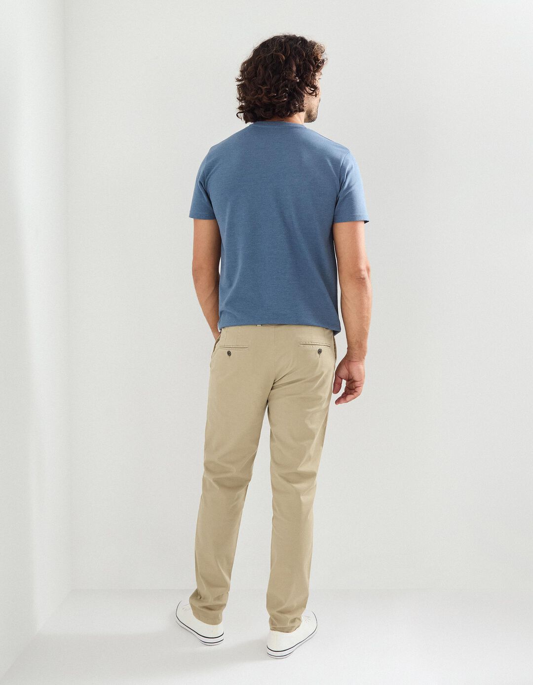 Calças Chino Slim, Homem, Cinzento