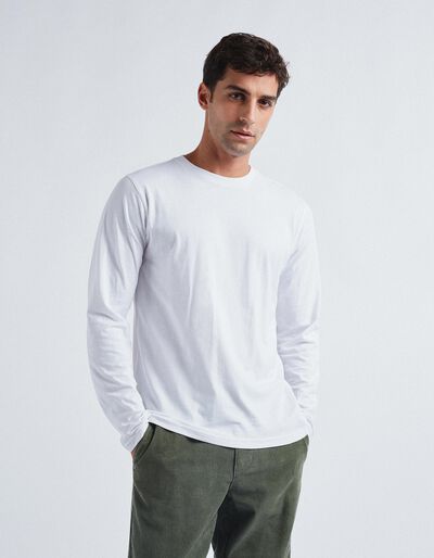 Long Sleeve T-Shirt, Men, White