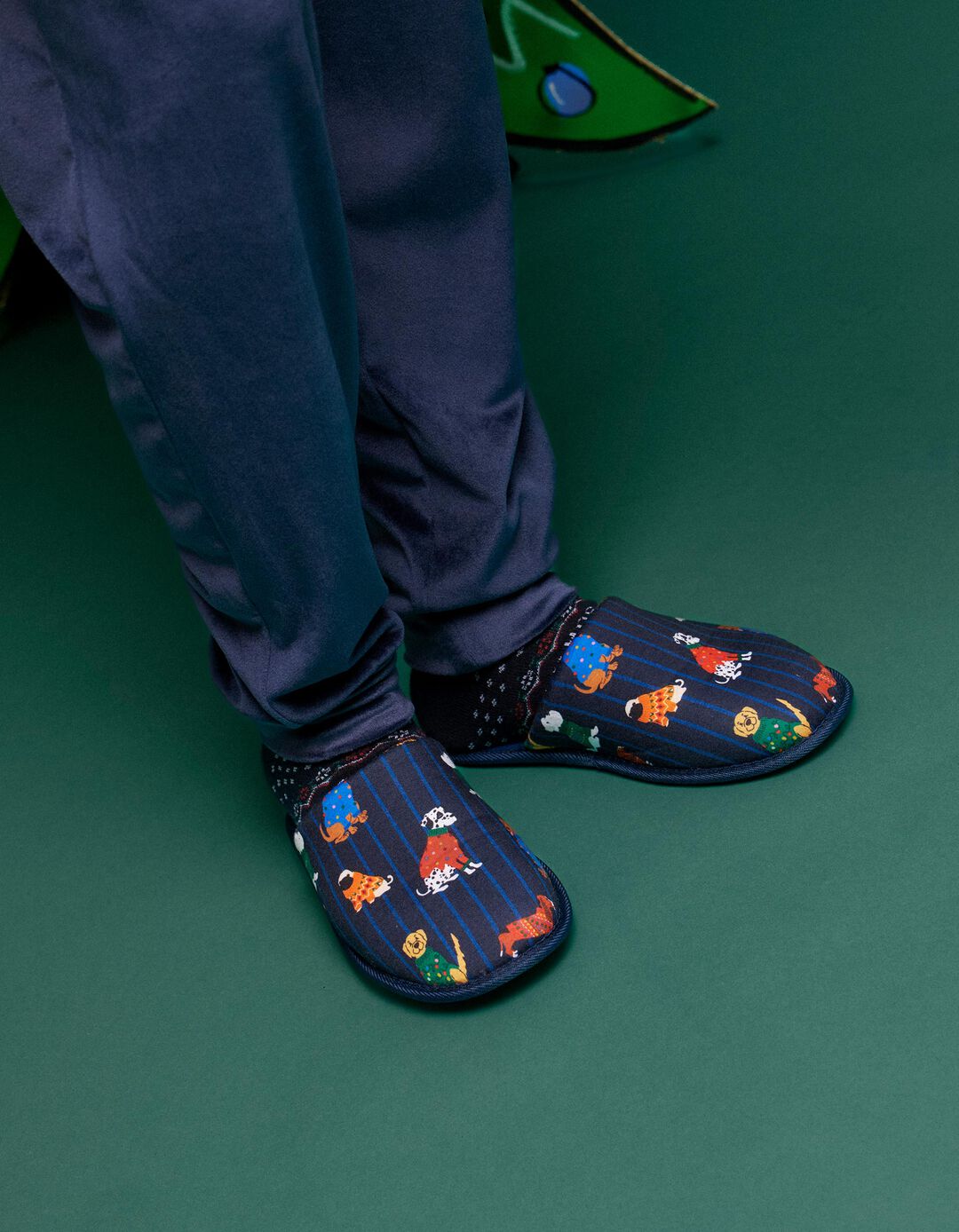 Chinelos De Quarto, Homem, Azul