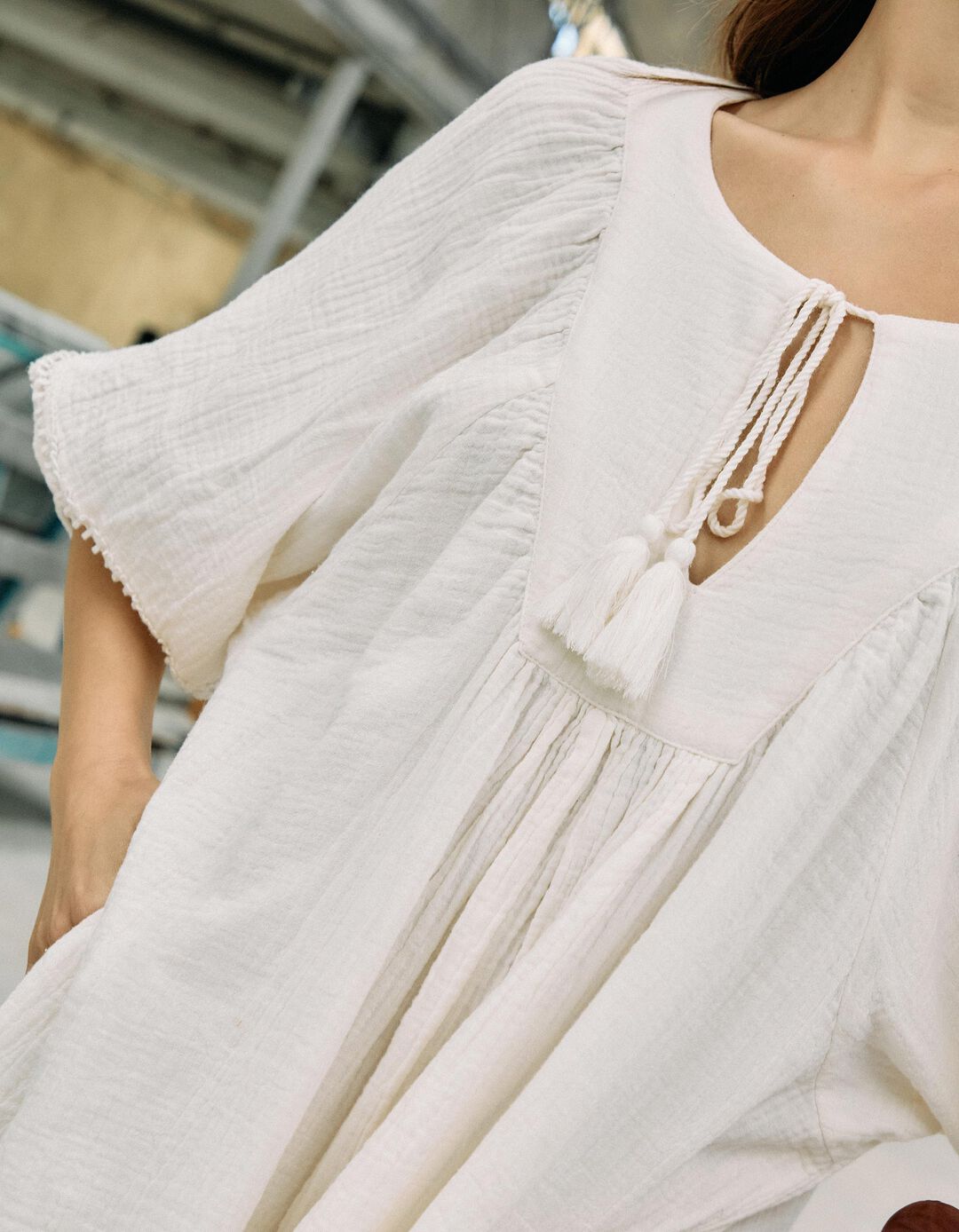 Vestido Comprido, Mulher, Bege Claro