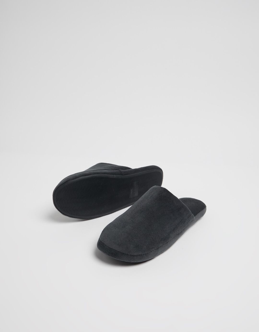 Microfiber Slippers, Men, Gray