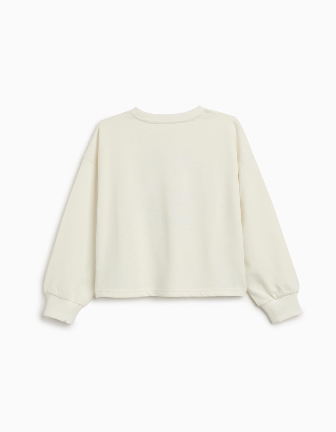 Sweatshirt de Felpa, Menina, Branco