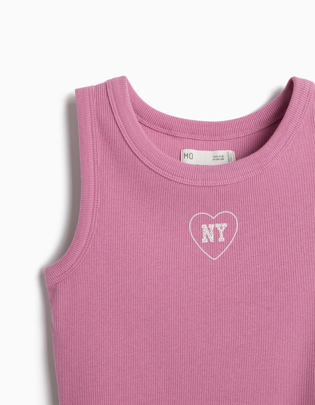 Tank Top Canelado, Menina, Rosa 