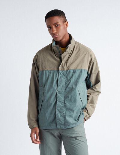 Hooded Technical Jacket, Men, Multicolour