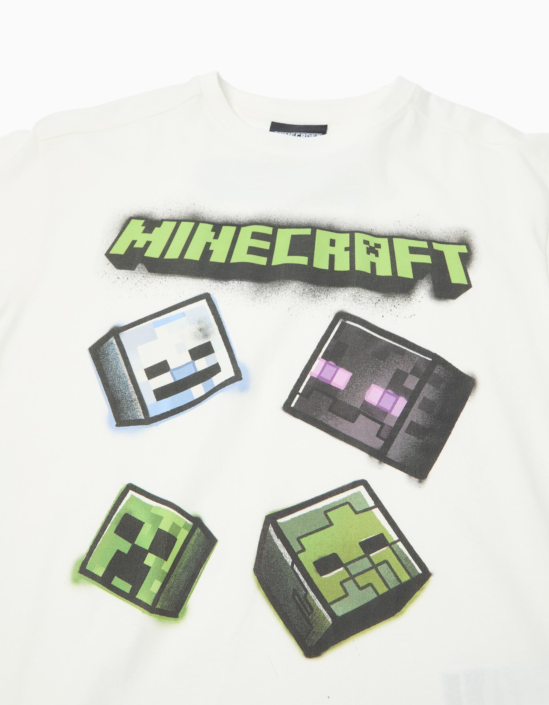 Comprar Online T-shirt Manga Curta 'Minecraft', Menino, Branco