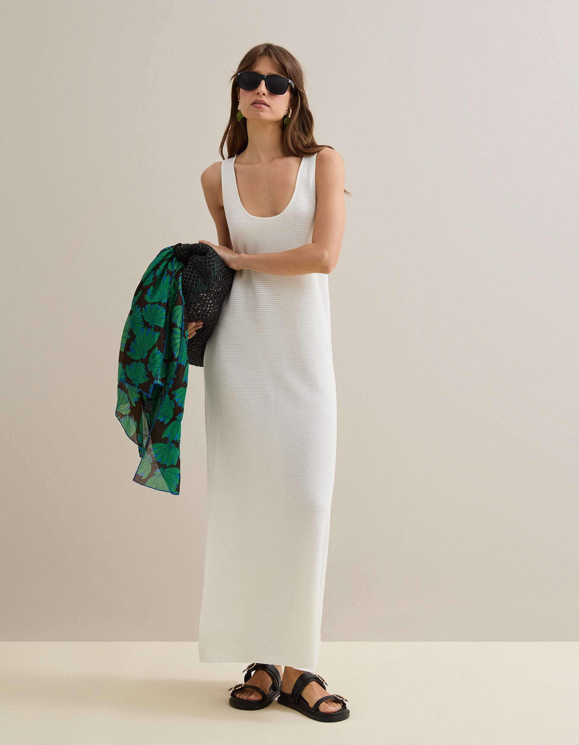 Comprar Online Vestido Malha Tricotada, Mulher, Bege Claro