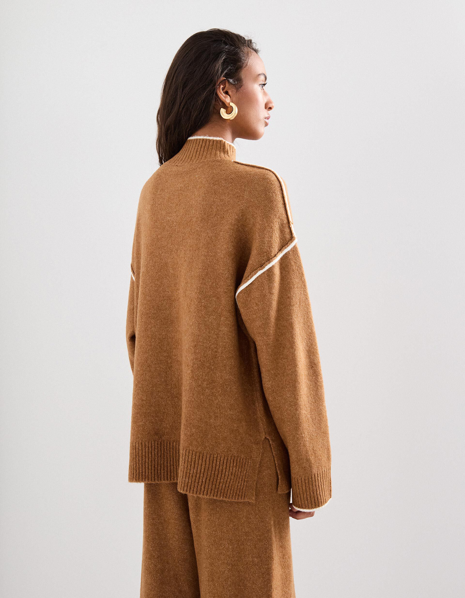 Comprar Online Camisola com L&atilde;, Mulher, Castanho Claro